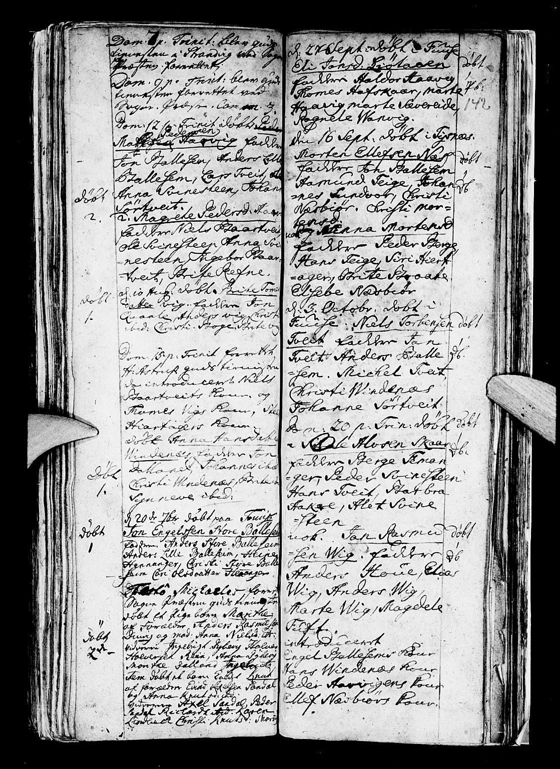 Os sokneprestembete, SAB/A-99929: Parish register (official) no. A 5, 1669-1760, p. 142