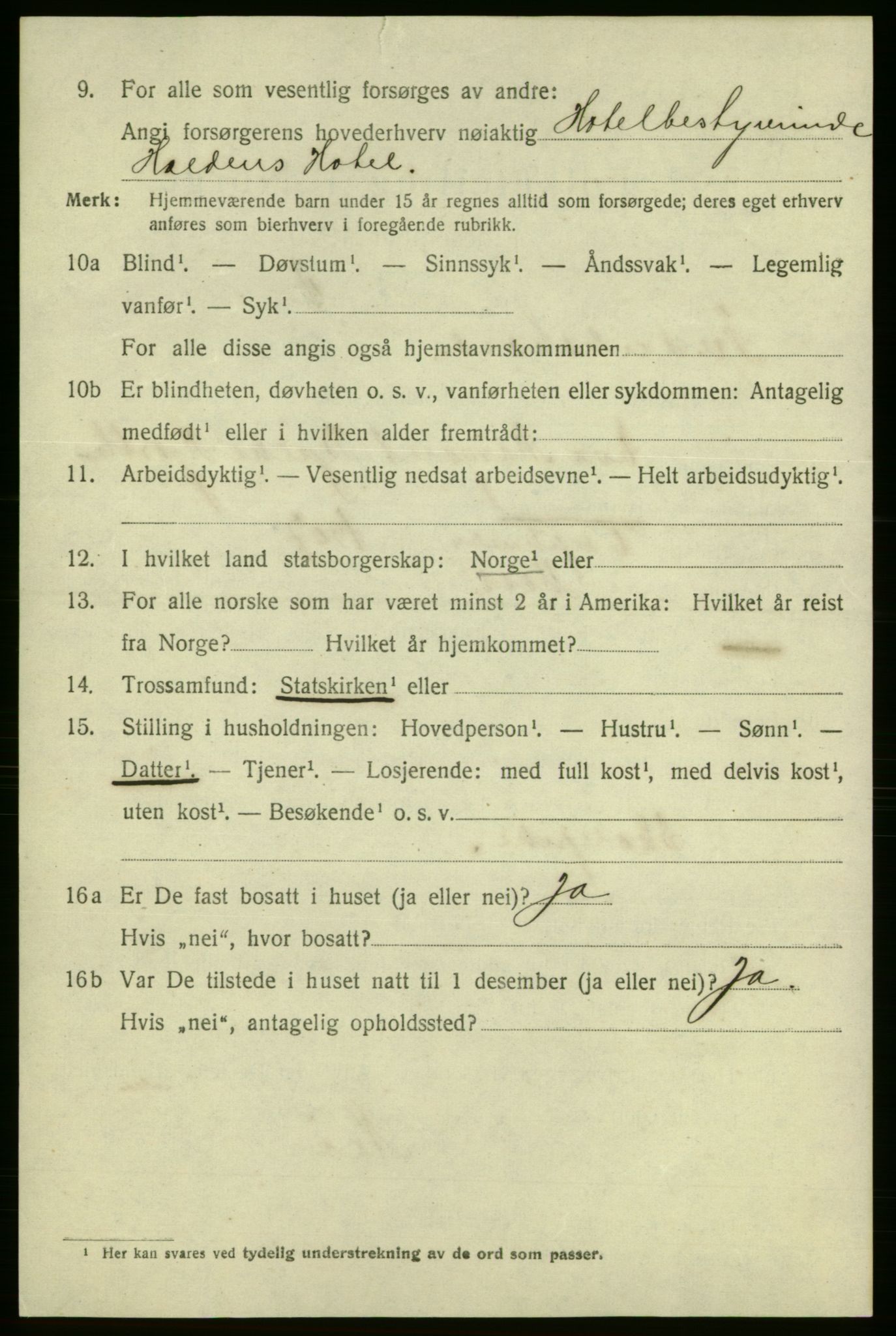 SAO, 1920 census for Fredrikshald, 1920, p. 12326