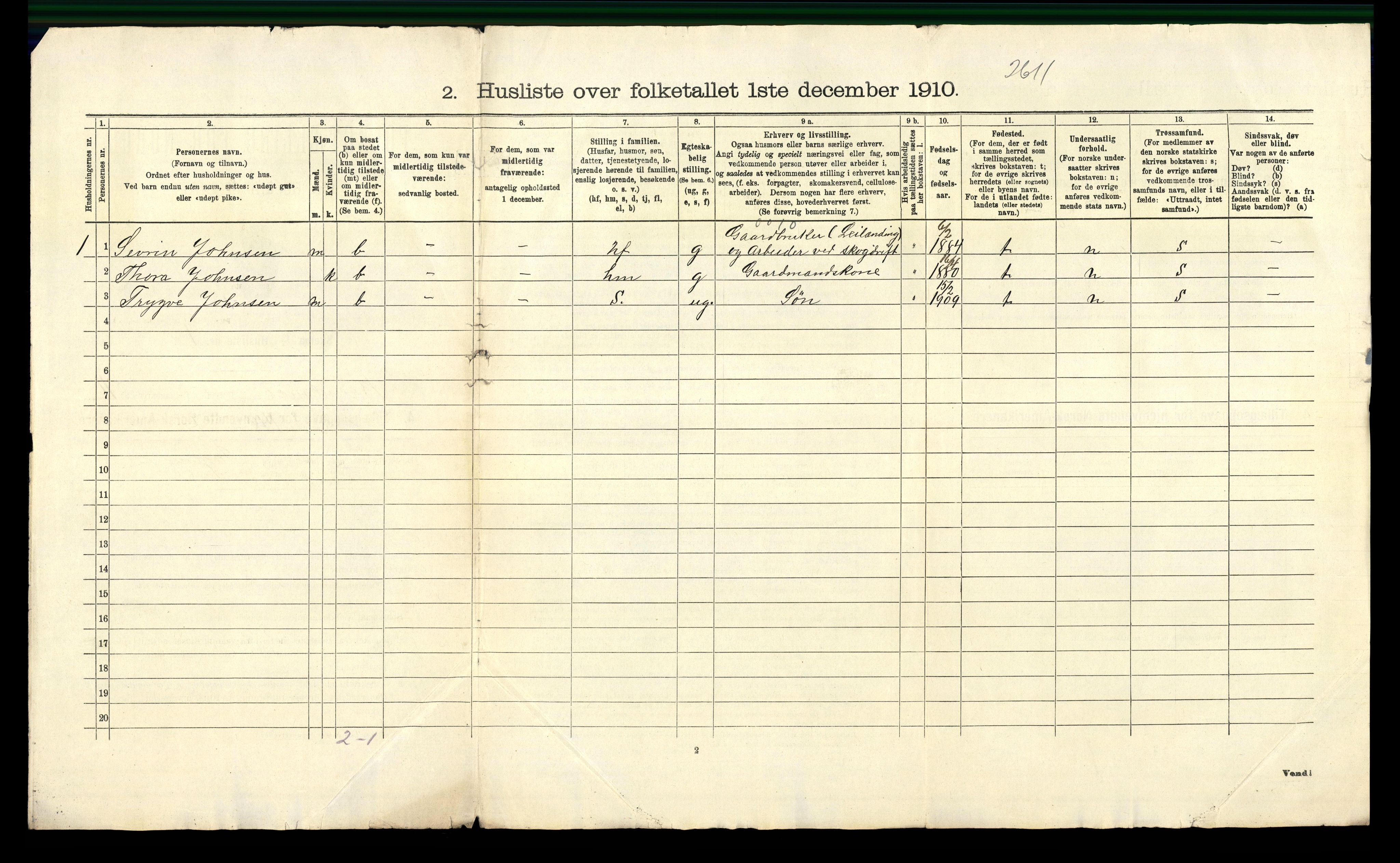 RA, 1910 census for Brunlanes, 1910, p. 1648