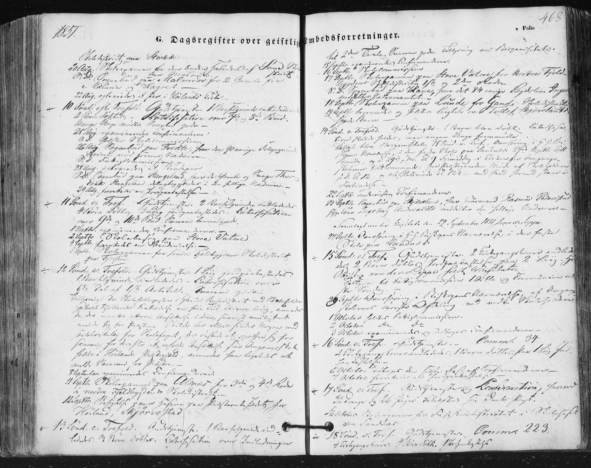 Høyland sokneprestkontor, AV/SAST-A-101799/001/30BA/L0008: Parish register (official) no. A 8, 1841-1856, p. 468