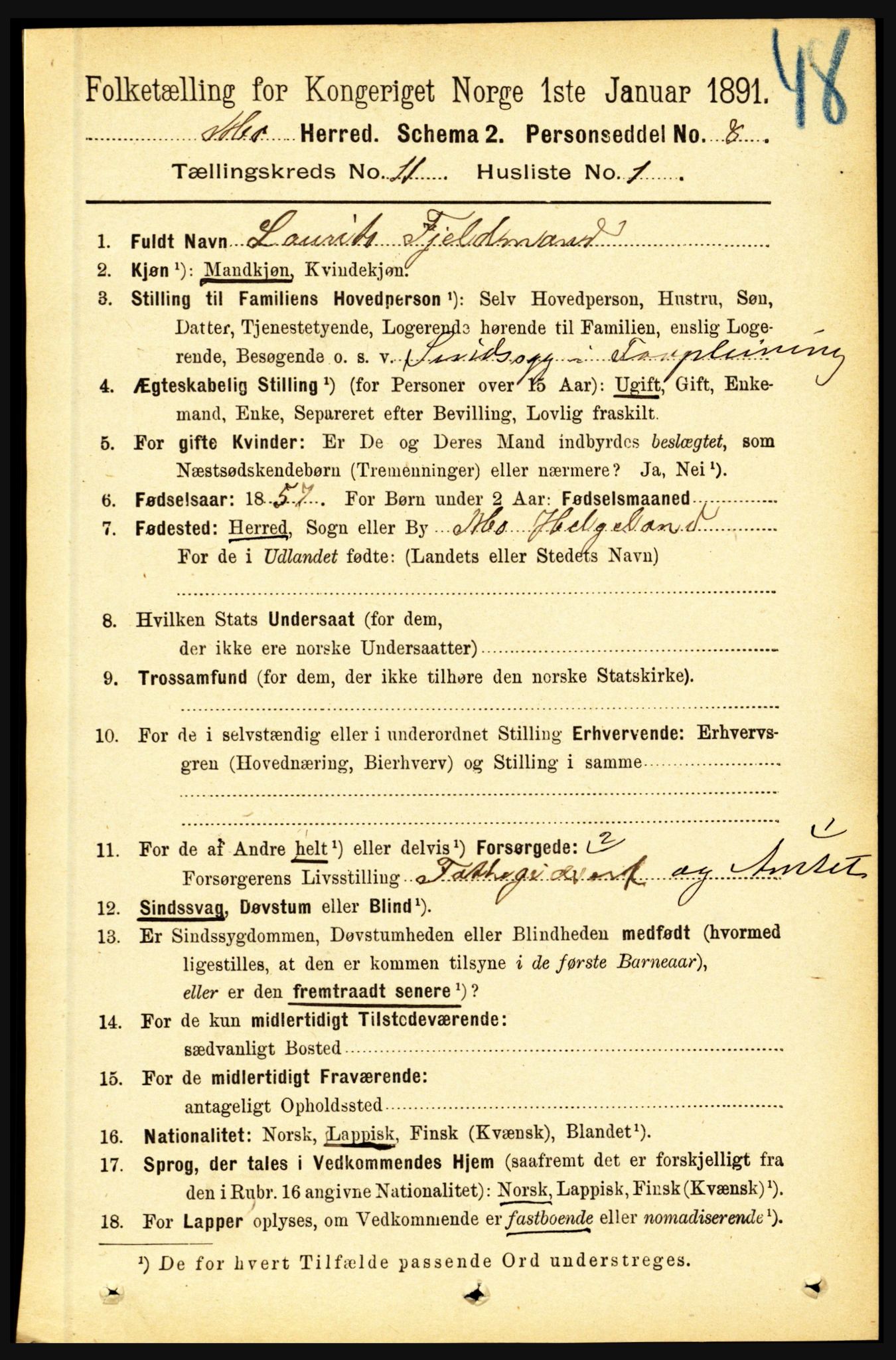 RA, 1891 census for 1833 Mo, 1891, p. 4423