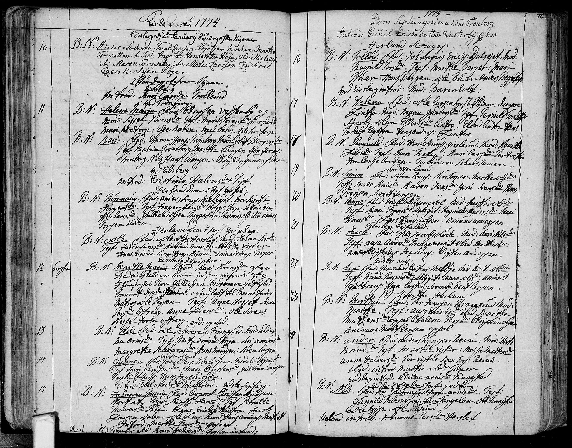 Eidsberg prestekontor Kirkebøker, SAO/A-10905/F/Fa/L0004: Parish register (official) no. I 4, 1759-1788, p. 70