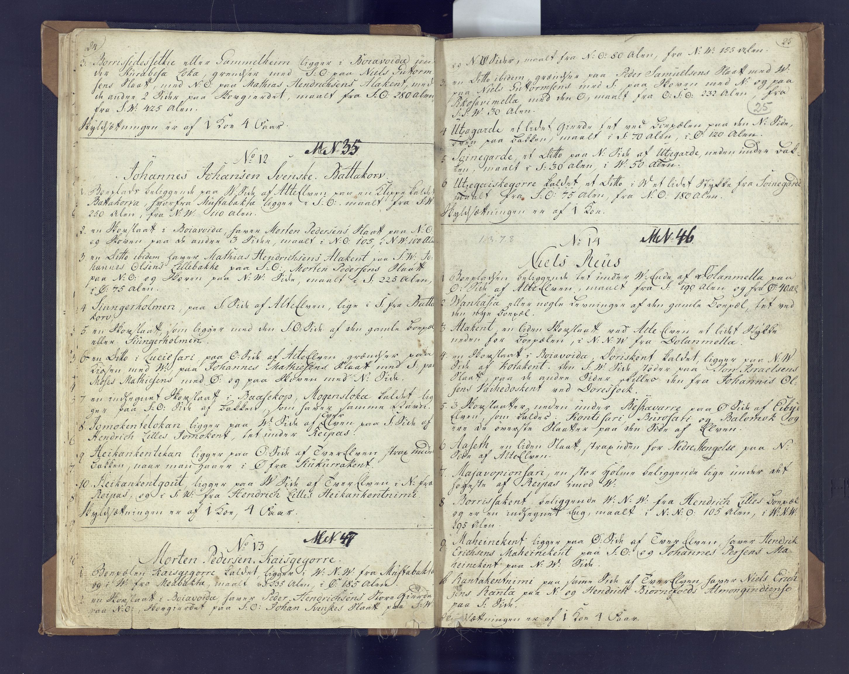 Fylkesmannen i Finnmark, SATØ/S-1120/1Coa/L2882: Landmålerprotokoll (i nærmagasinet/skannet), 1776-1845, p. 16