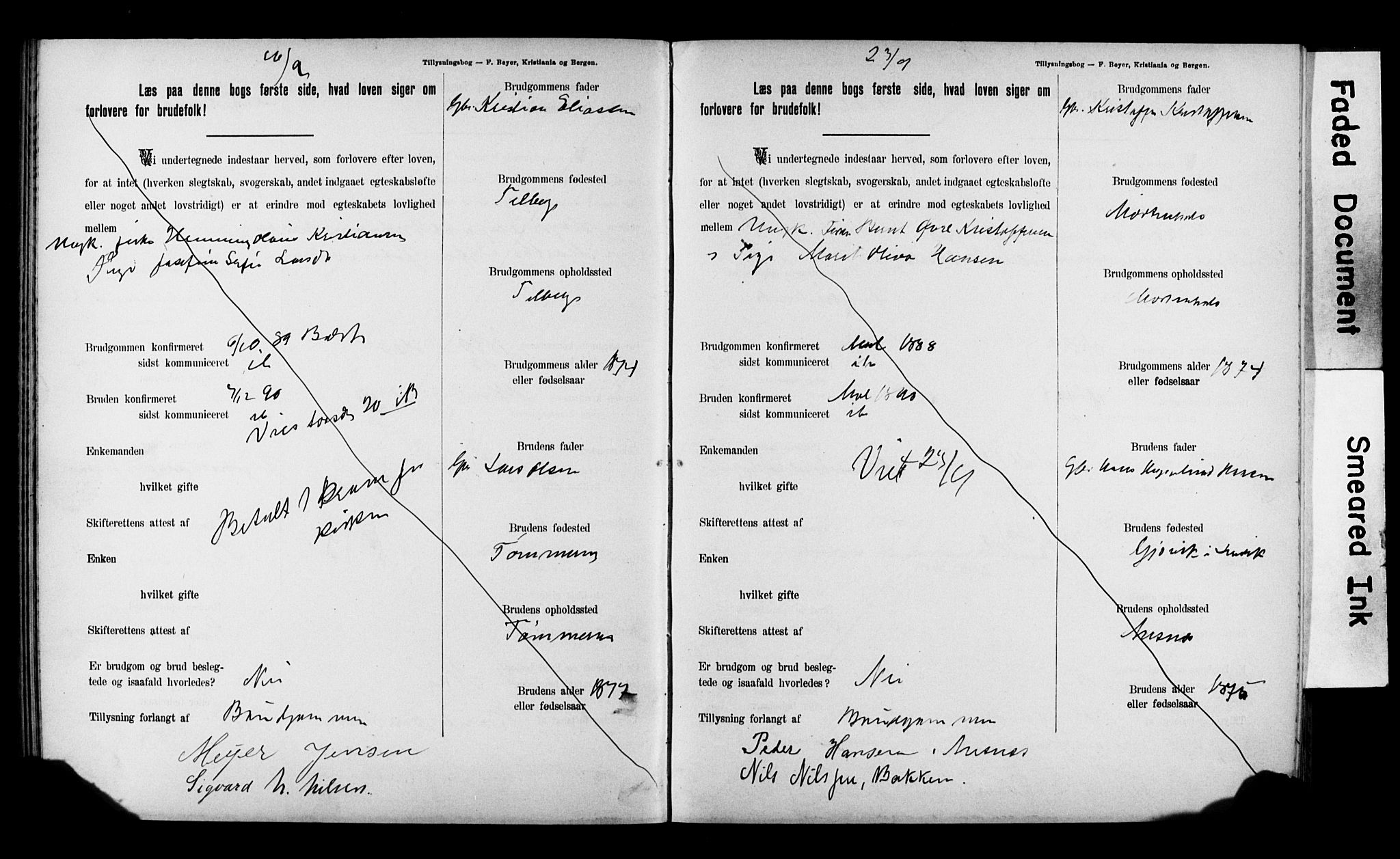 Balsfjord sokneprestembete, AV/SATØ-S-1303/H/Hd/L0031: Banns register no. 31, 1897-1906