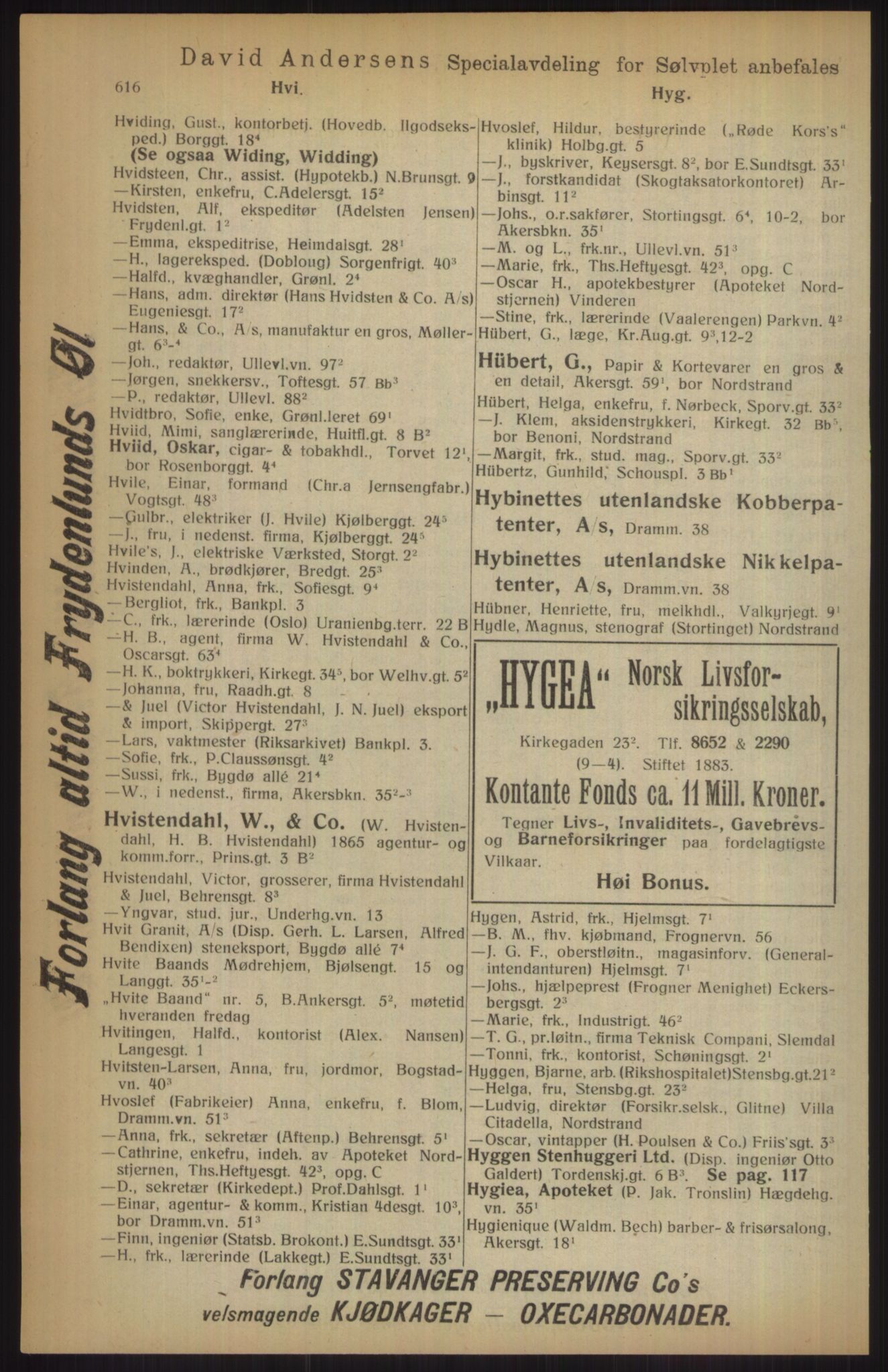 Kristiania/Oslo adressebok, PUBL/-, 1915, p. 616