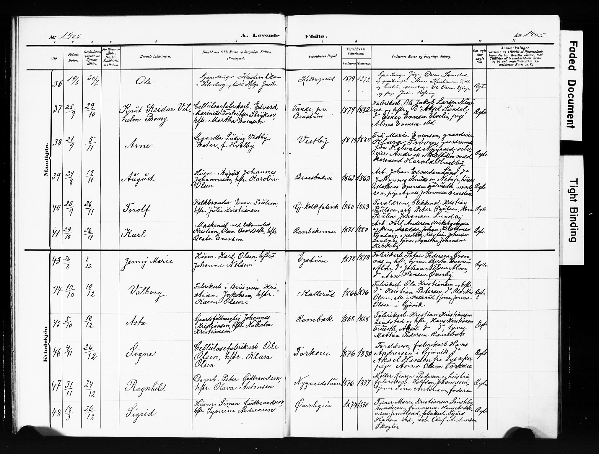 Vardal prestekontor, SAH/PREST-100/H/Ha/Hab/L0013: Parish register (copy) no. 13, 1904-1915