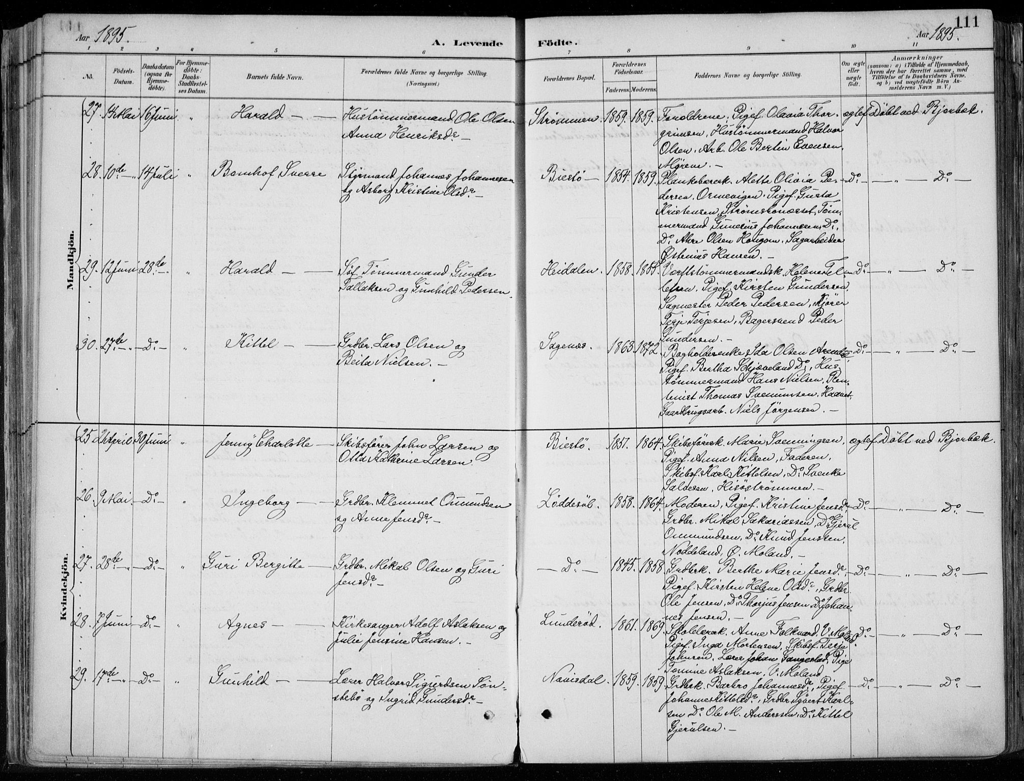 Øyestad sokneprestkontor, AV/SAK-1111-0049/F/Fa/L0017: Parish register (official) no. A 17, 1887-1896, p. 111