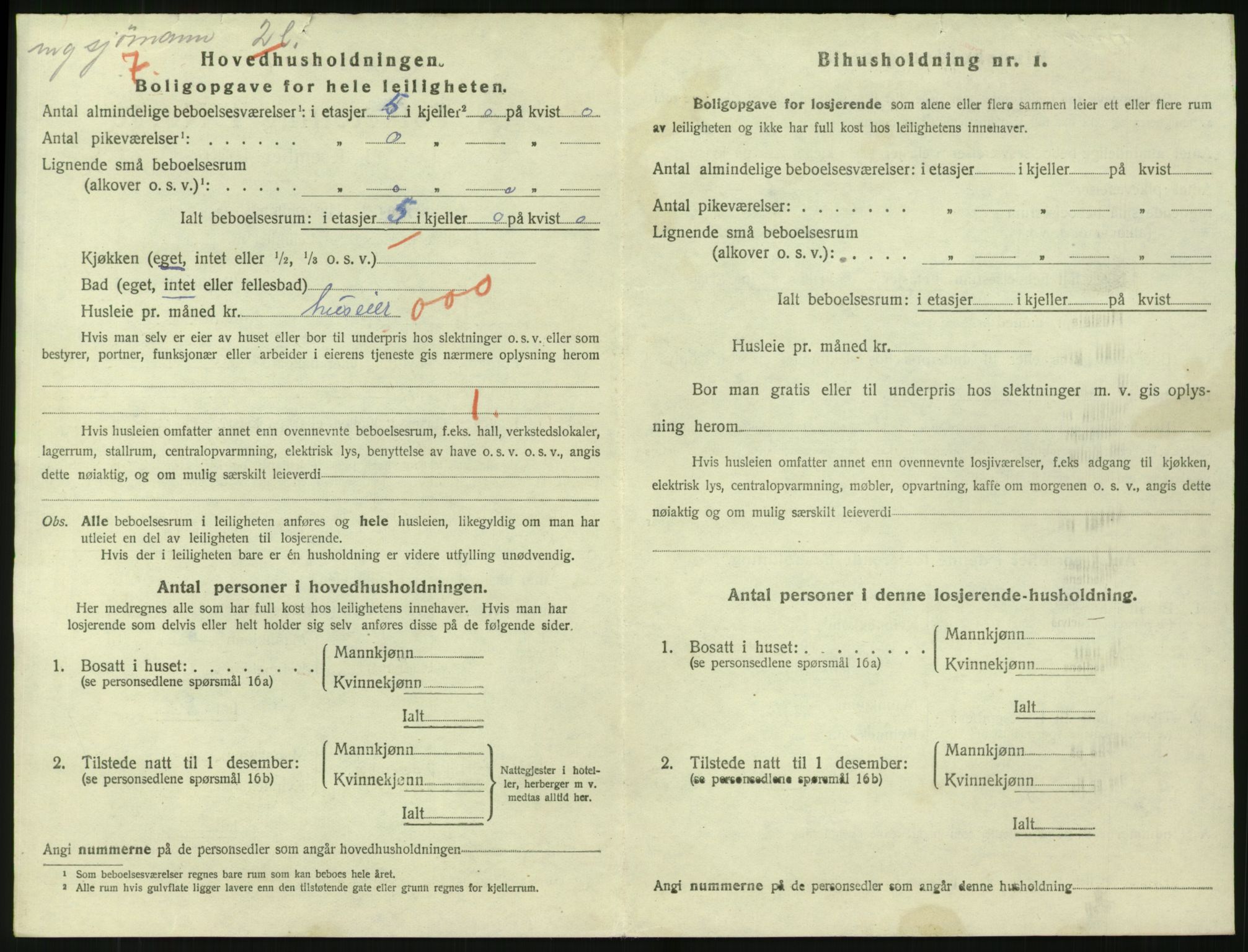 SAK, 1920 census for Tvedestrand, 1920, p. 1342