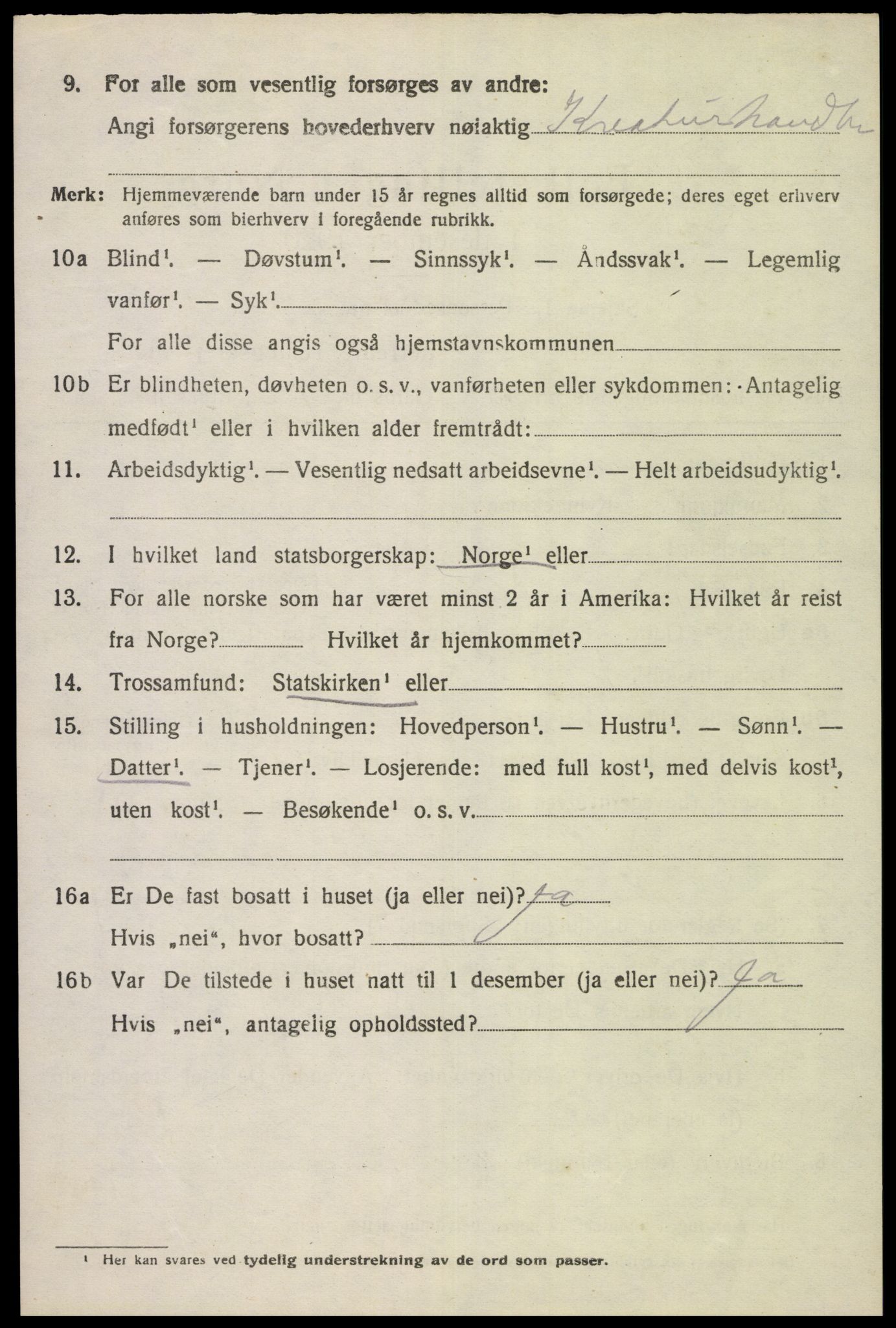 SAK, 1920 census for Herad, 1920, p. 477