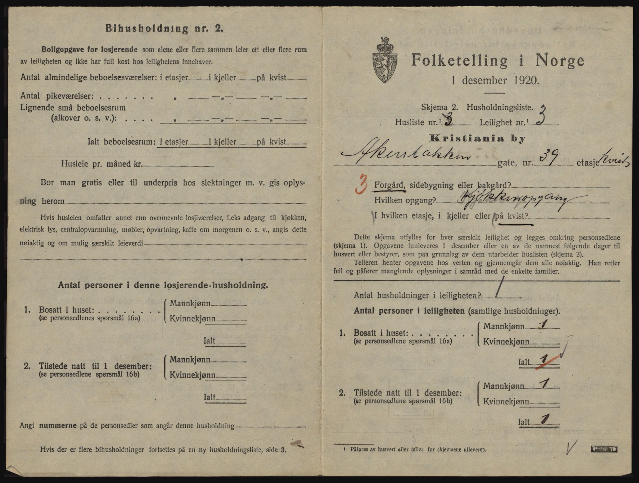 SAO, 1920 census for Kristiania, 1920, p. 358