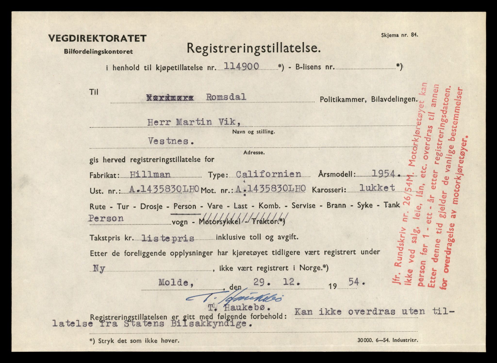 Møre og Romsdal vegkontor - Ålesund trafikkstasjon, AV/SAT-A-4099/F/Fe/L0046: Registreringskort for kjøretøy T 14445 - T 14579, 1927-1998