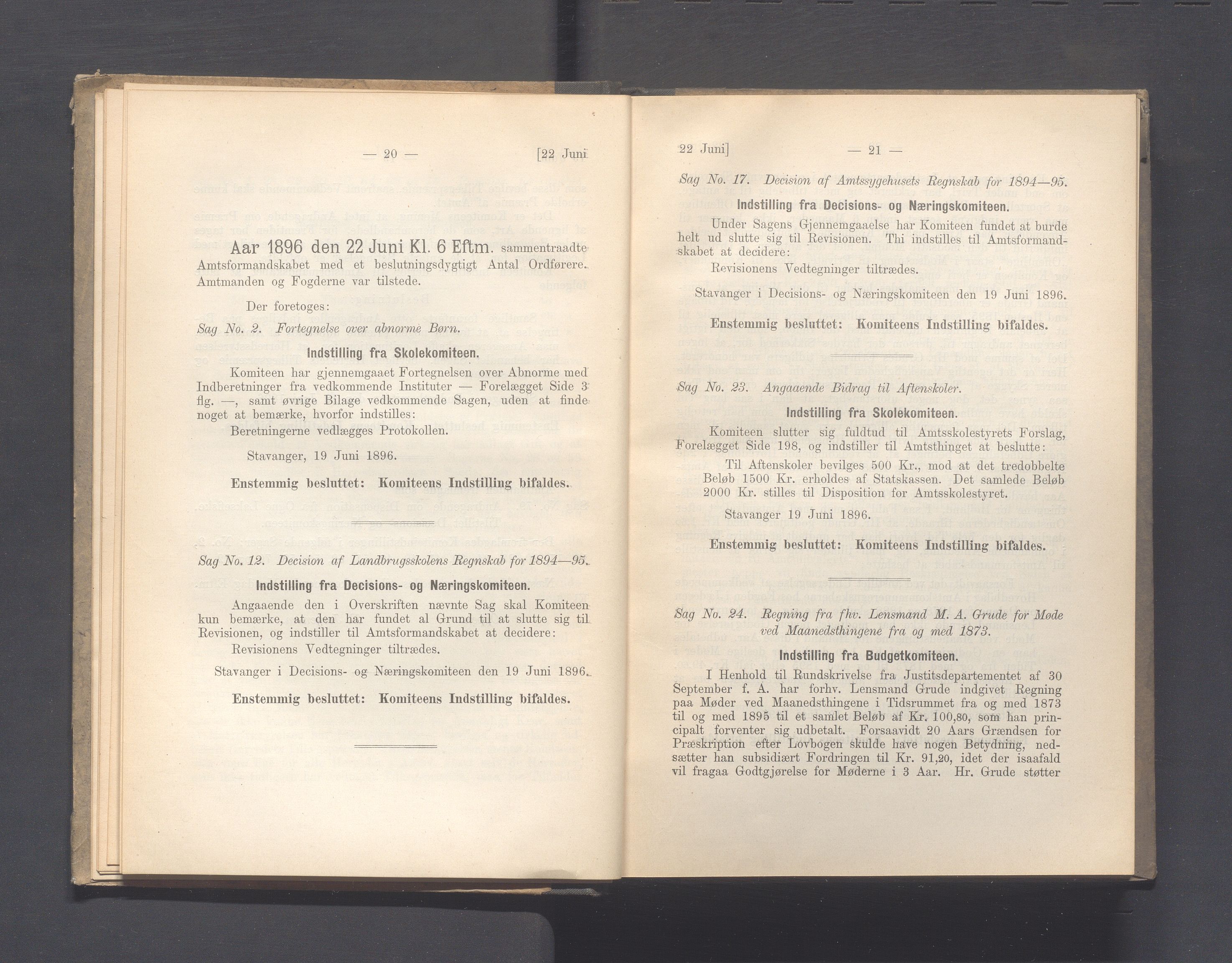 Rogaland fylkeskommune - Fylkesrådmannen , IKAR/A-900/A, 1896, p. 17