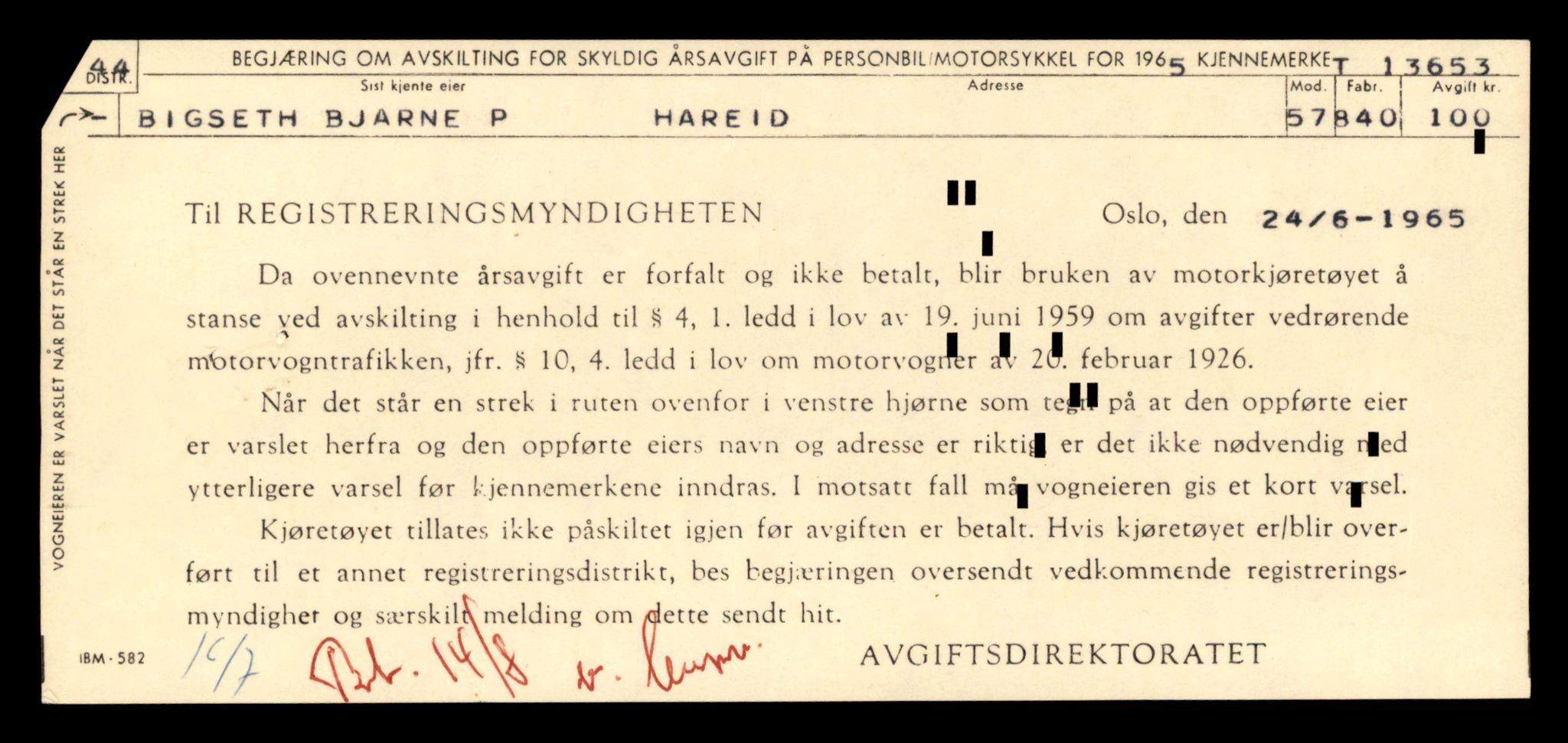 Møre og Romsdal vegkontor - Ålesund trafikkstasjon, AV/SAT-A-4099/F/Fe/L0040: Registreringskort for kjøretøy T 13531 - T 13709, 1927-1998, p. 2145