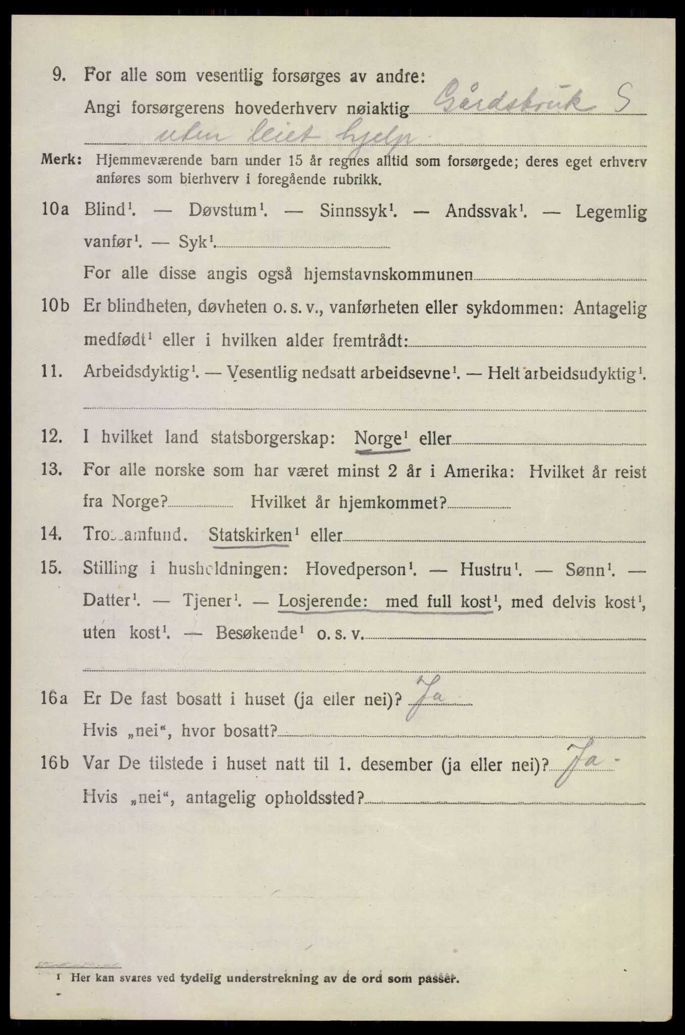 SAKO, 1920 census for Sem, 1920, p. 7322