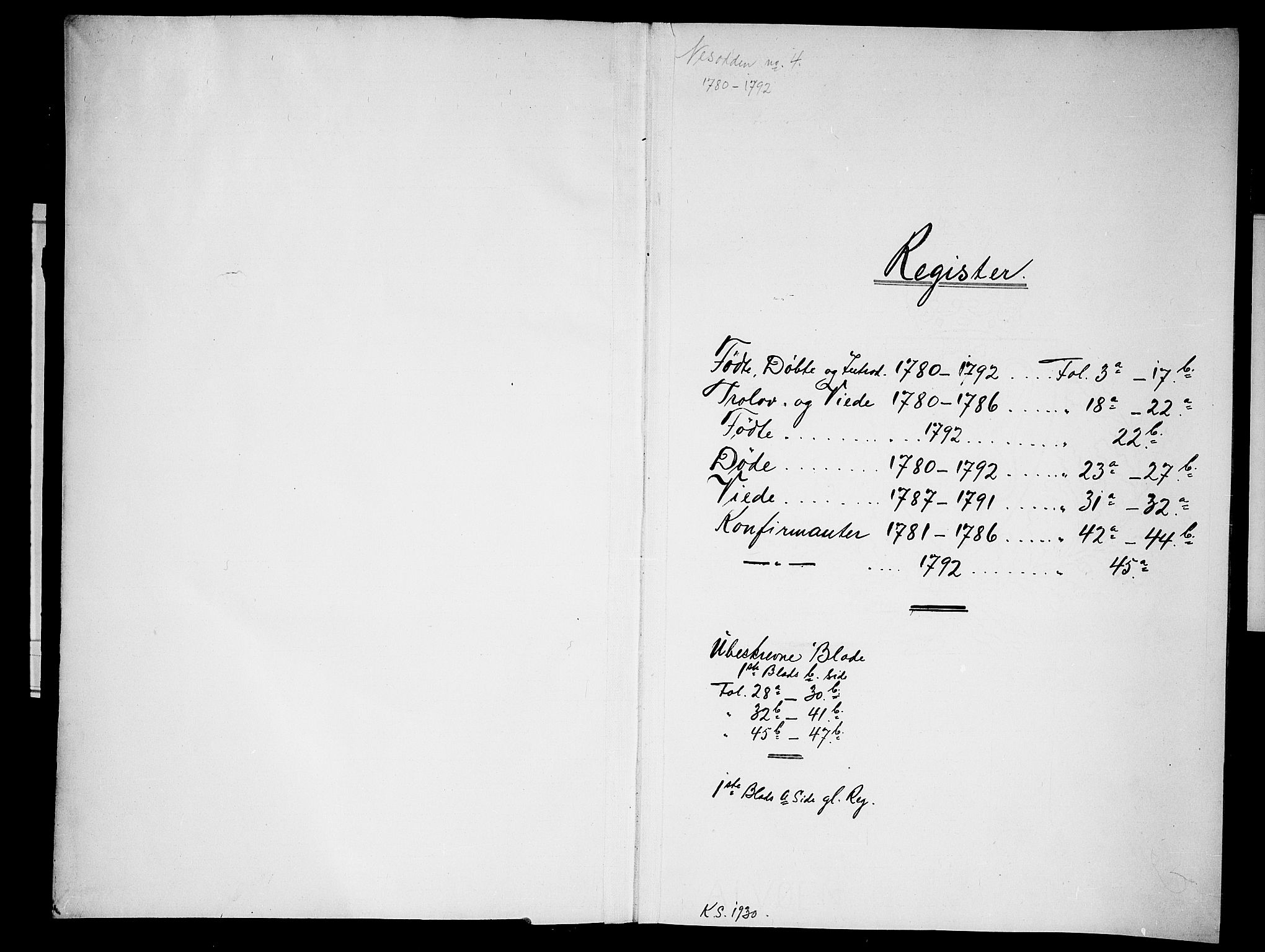 Nesodden prestekontor Kirkebøker, AV/SAO-A-10013/F/Fa/L0004: Parish register (official) no. I 4, 1780-1792