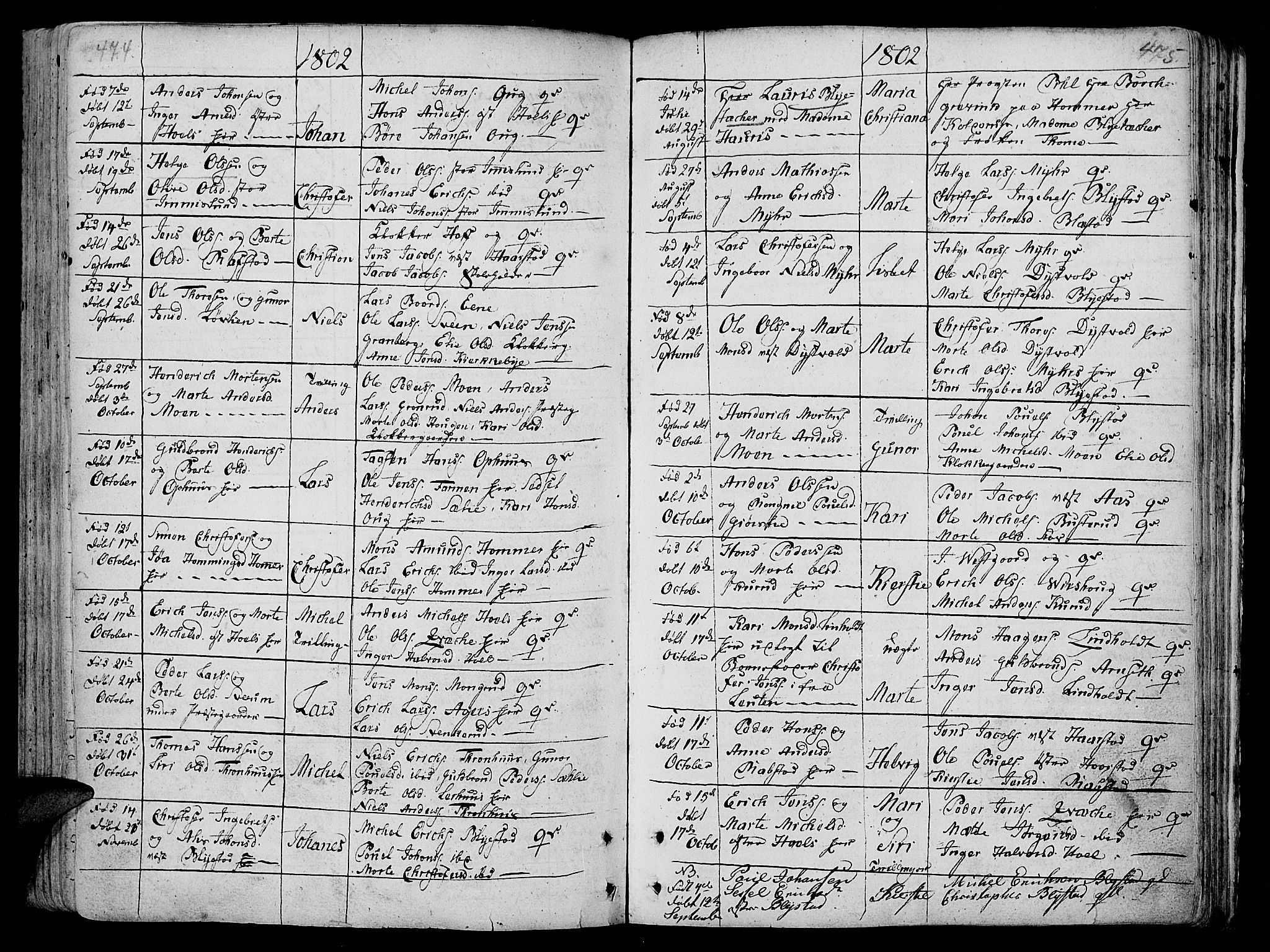 Vang prestekontor, Hedmark, SAH/PREST-008/H/Ha/Haa/L0005: Parish register (official) no. 5, 1732-1809, p. 474-475