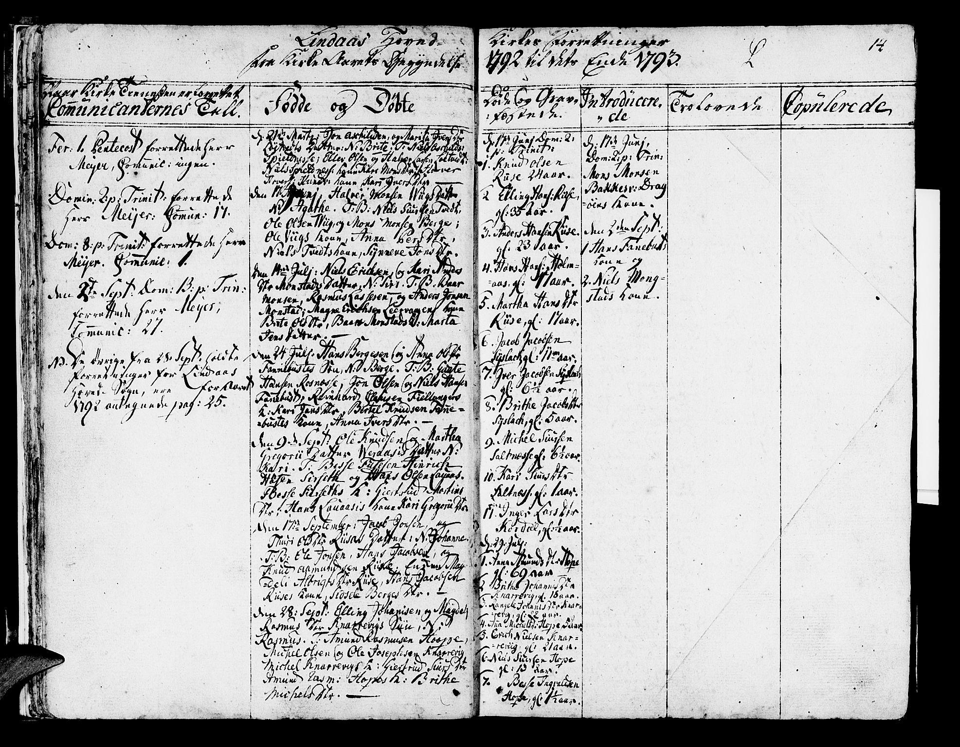 Lindås Sokneprestembete, AV/SAB-A-76701/H/Haa/Haaa/L0005: Parish register (official) no. A 5, 1791-1813, p. 14