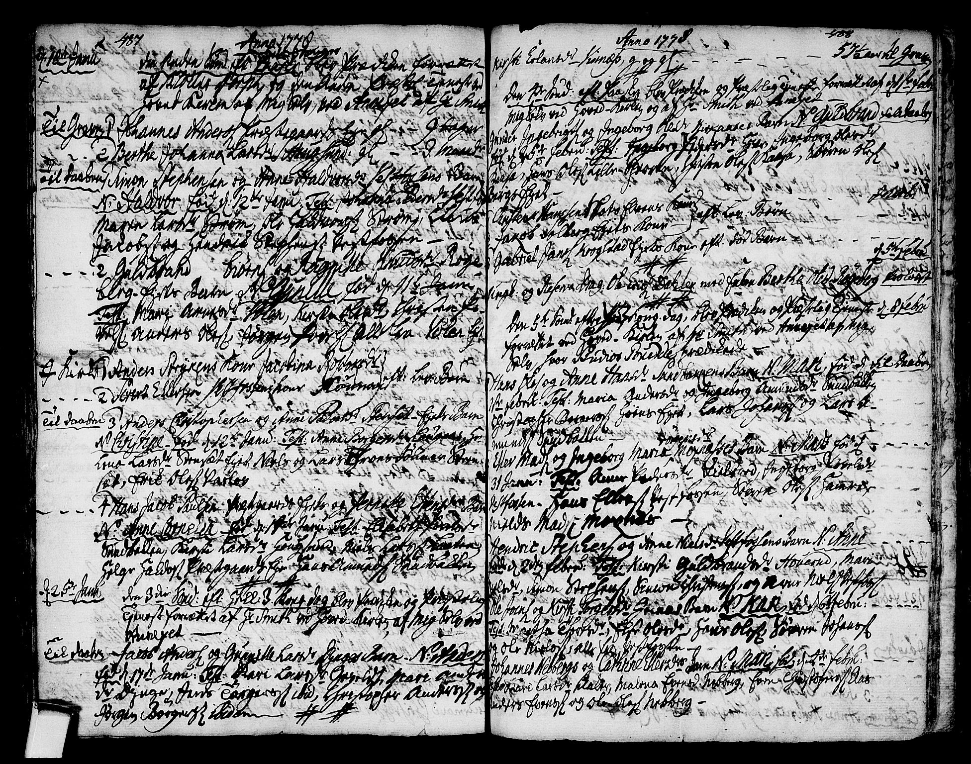 Eiker kirkebøker, SAKO/A-4/F/Fa/L0008: Parish register (official) no. I 8, 1764-1788, p. 487-488