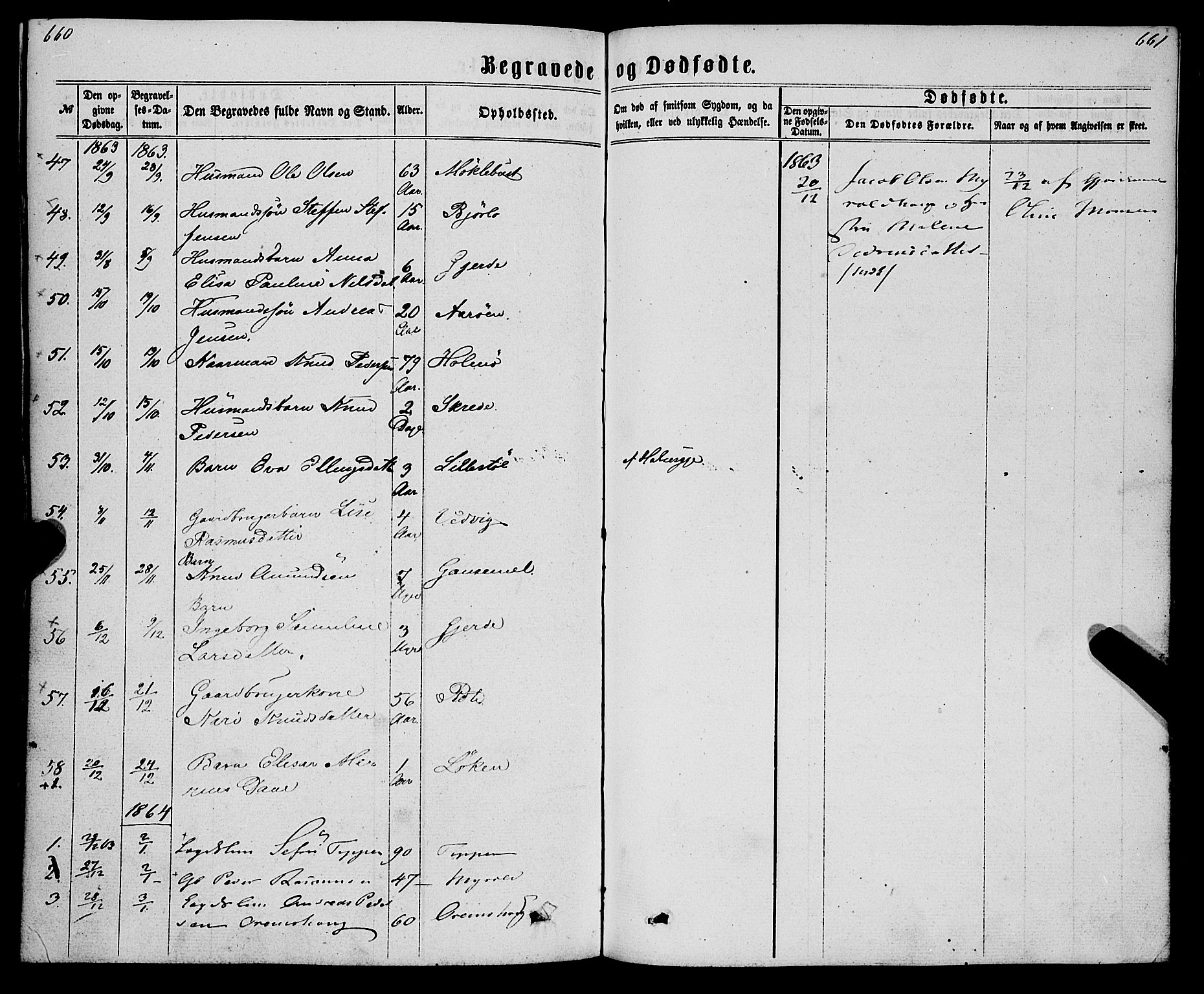 Eid sokneprestembete, AV/SAB-A-82301/H/Haa/Haaa/L0009: Parish register (official) no. A 9, 1861-1868, p. 660-661