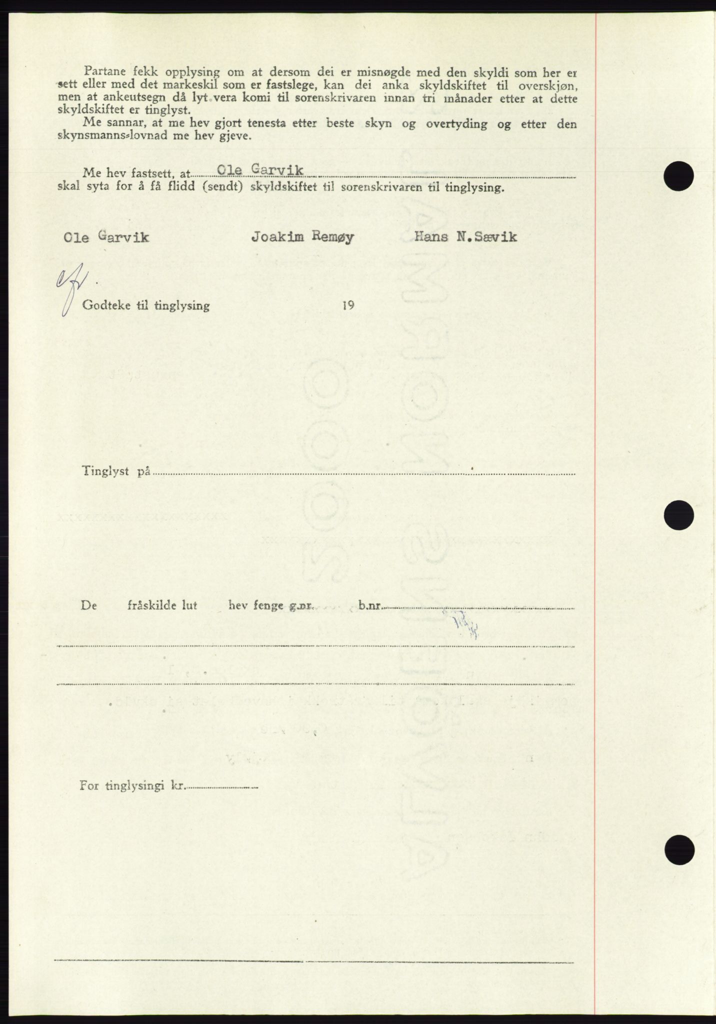 Søre Sunnmøre sorenskriveri, AV/SAT-A-4122/1/2/2C/L0083: Mortgage book no. 9A, 1948-1949, Diary no: : 1415/1948