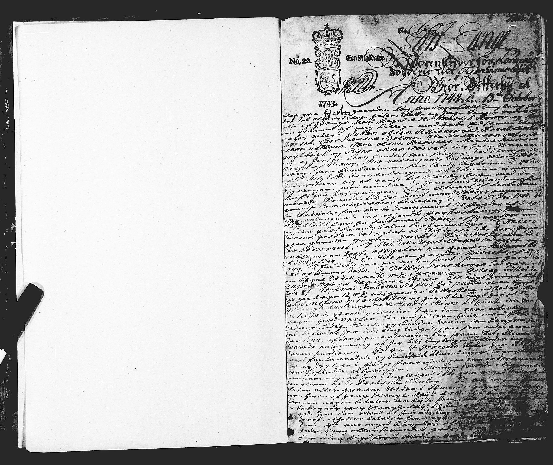 Nordmøre sorenskriveri, SAT/A-4132/1/1/1A/L0022: Tingbok nr. 21, 1744-1751, p. 1