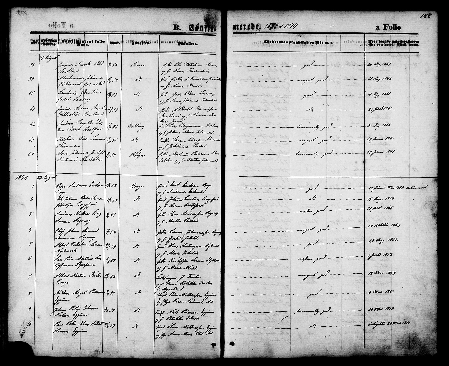 Ministerialprotokoller, klokkerbøker og fødselsregistre - Nordland, SAT/A-1459/880/L1132: Parish register (official) no. 880A06, 1869-1887, p. 188