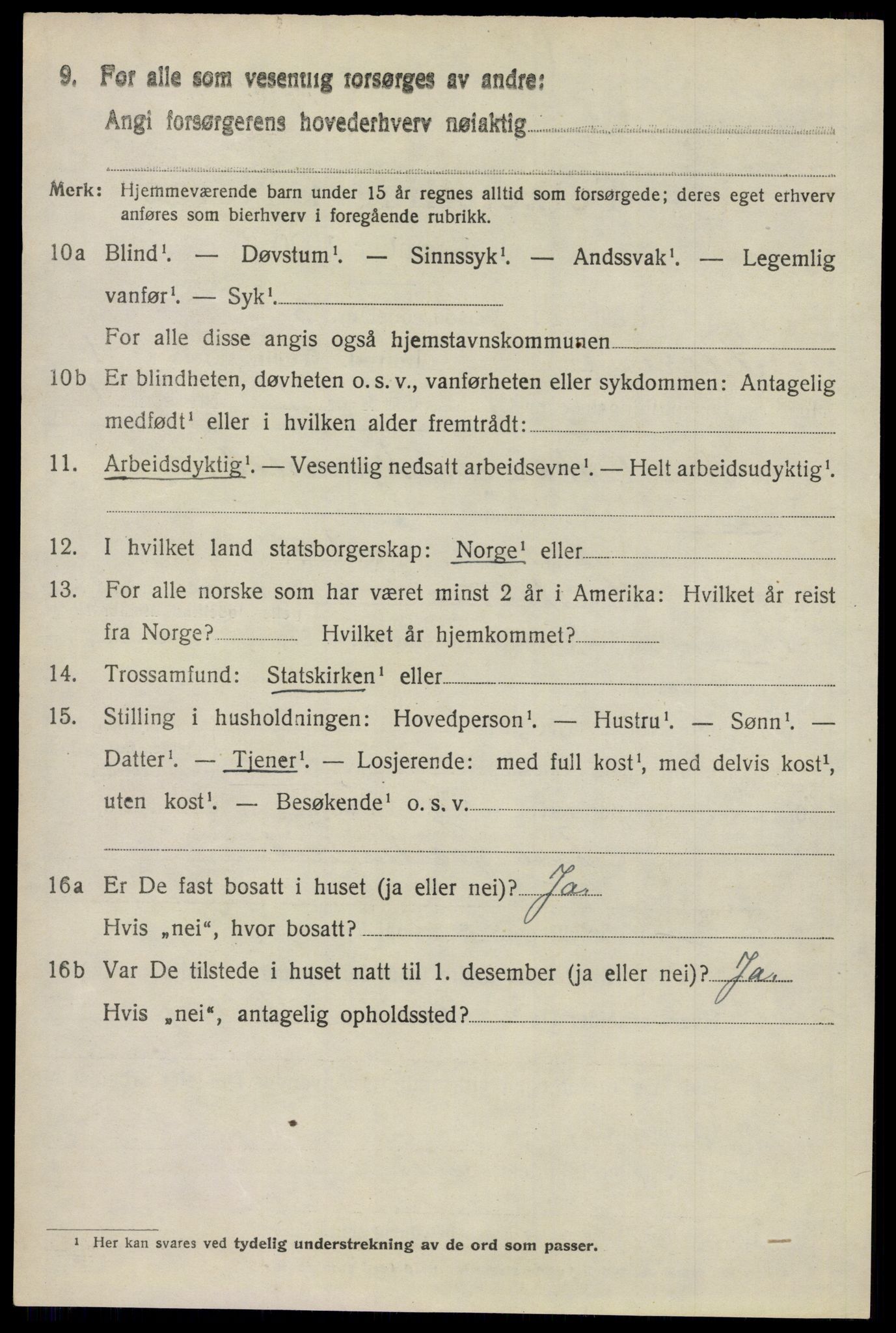 SAO, 1920 census for Feiring, 1920, p. 431