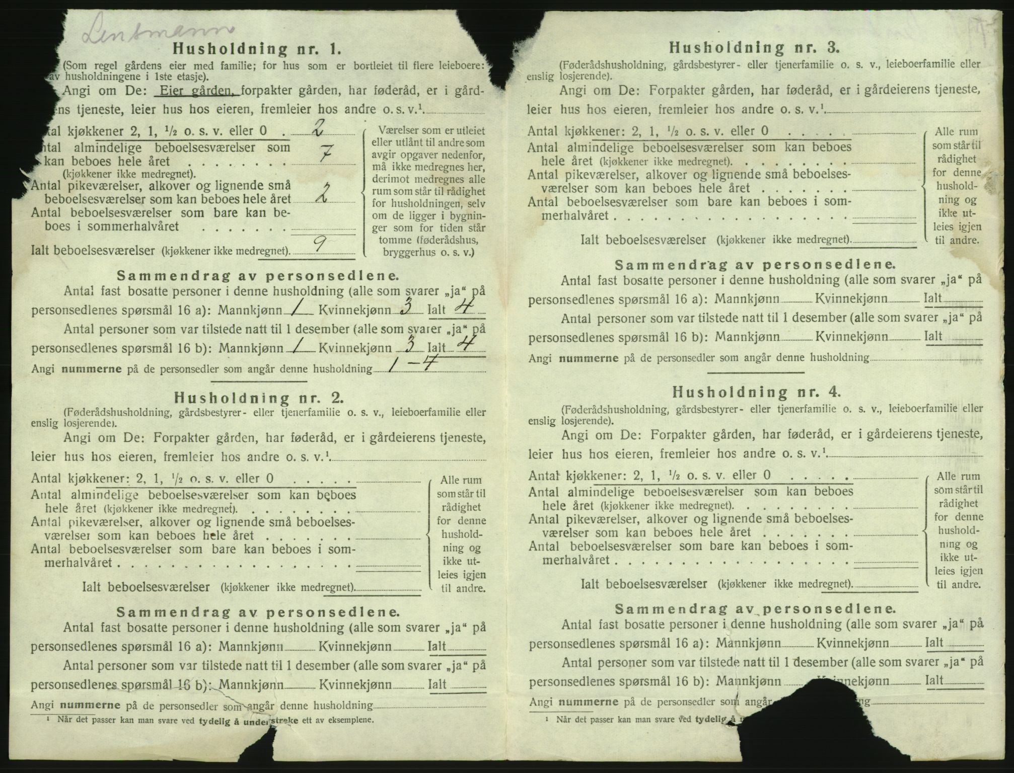 SAKO, 1920 census for Brunlanes, 1920, p. 62