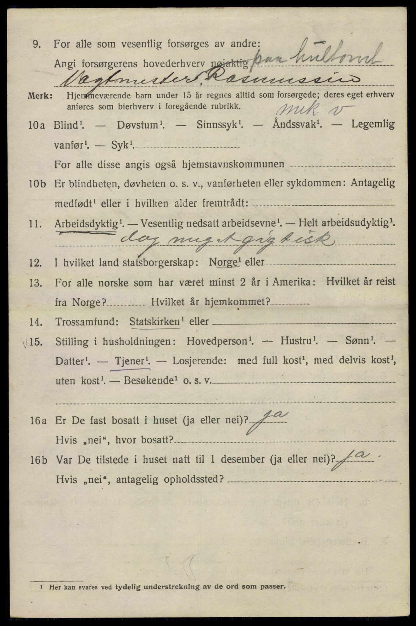 SAO, 1920 census for Kristiania, 1920, p. 199448