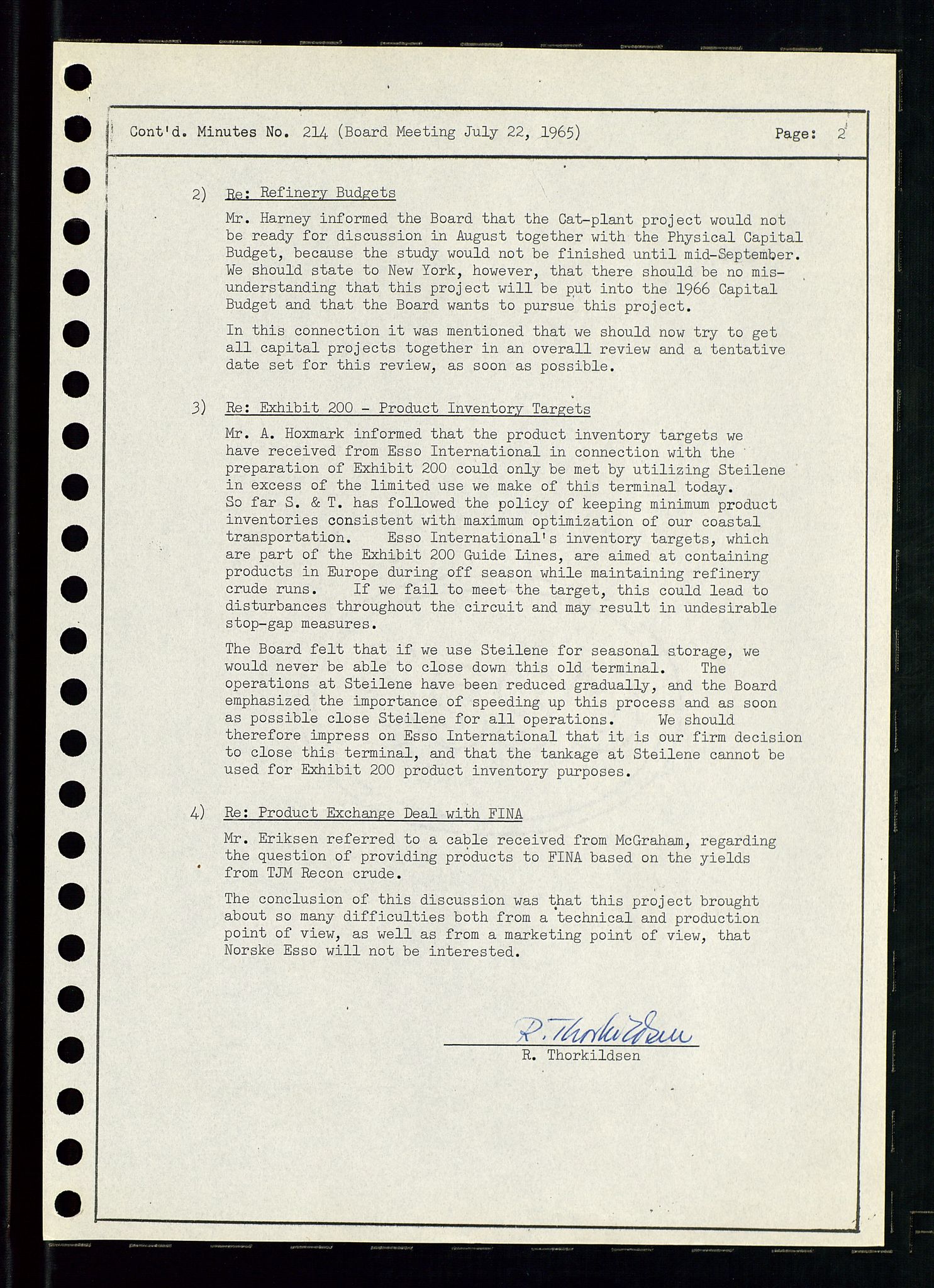 Pa 0982 - Esso Norge A/S, AV/SAST-A-100448/A/Aa/L0002/0001: Den administrerende direksjon Board minutes (styrereferater) / Den administrerende direksjon Board minutes (styrereferater), 1965, p. 82