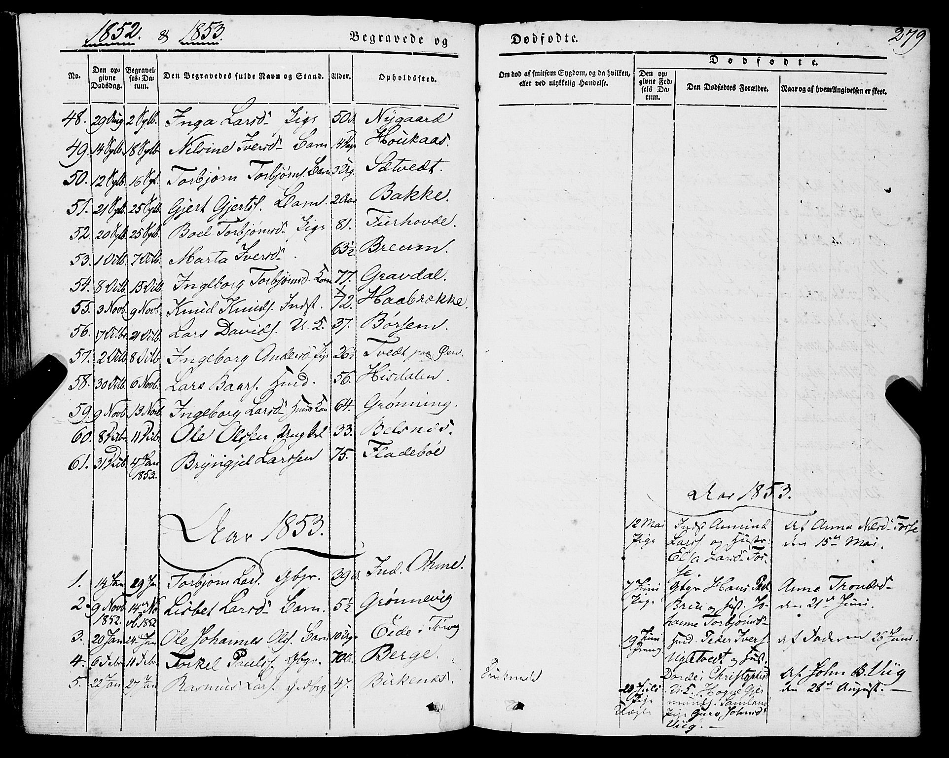 Strandebarm sokneprestembete, AV/SAB-A-78401/H/Haa: Parish register (official) no. A 7, 1844-1872, p. 279