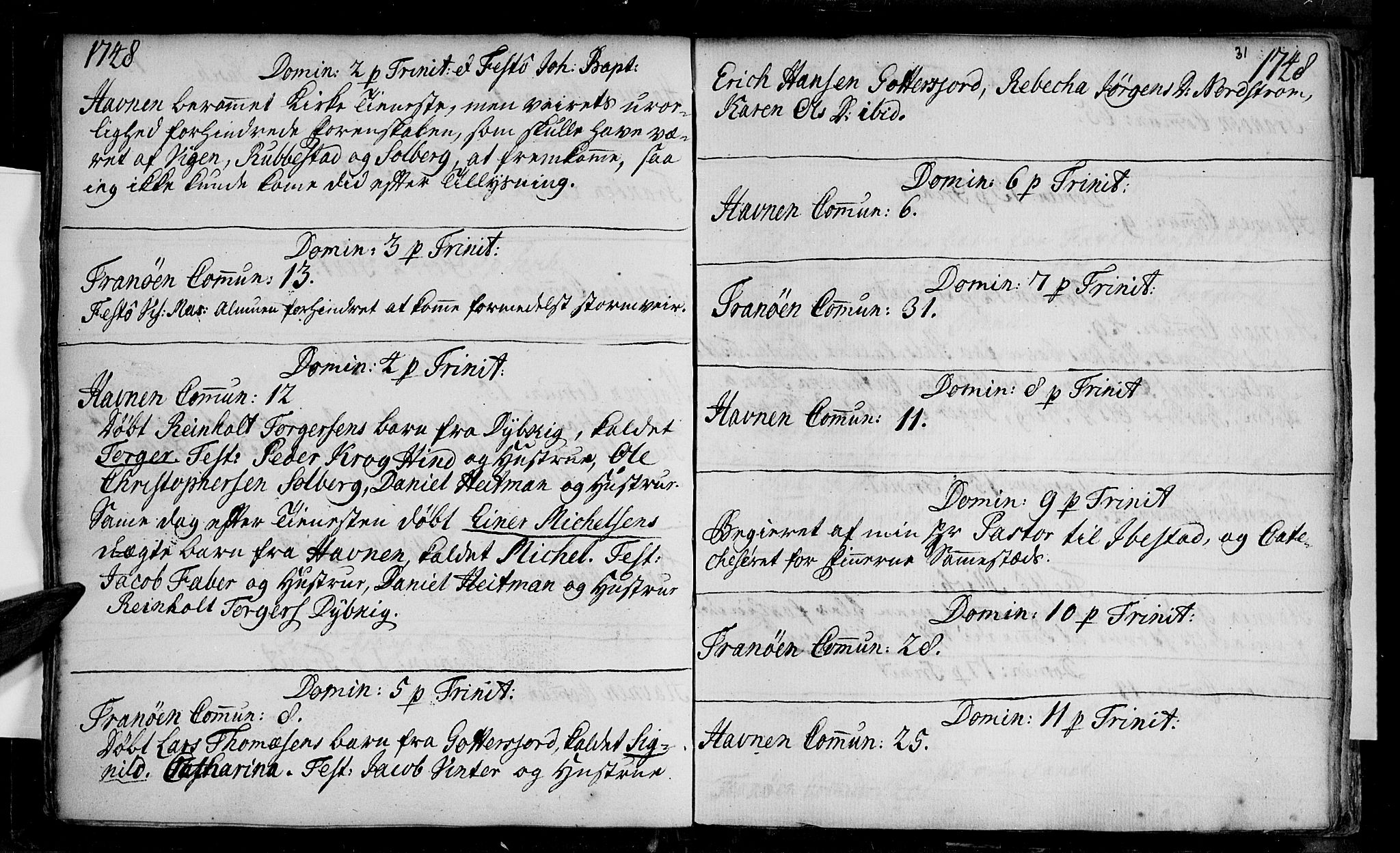 Ibestad sokneprestembete, AV/SATØ-S-0077/H/Ha/Haa/L0001kirke: Parish register (official) no. 1, 1744-1757, p. 31