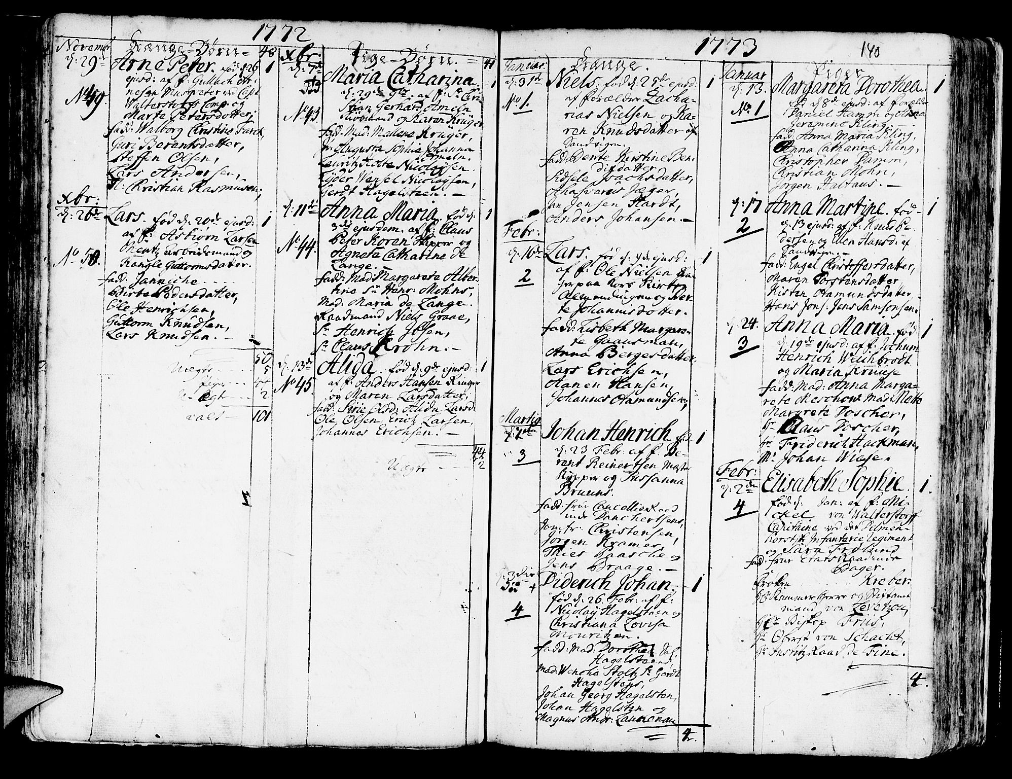 Korskirken sokneprestembete, SAB/A-76101/H/Haa/L0005: Parish register (official) no. A 5, 1751-1789, p. 140