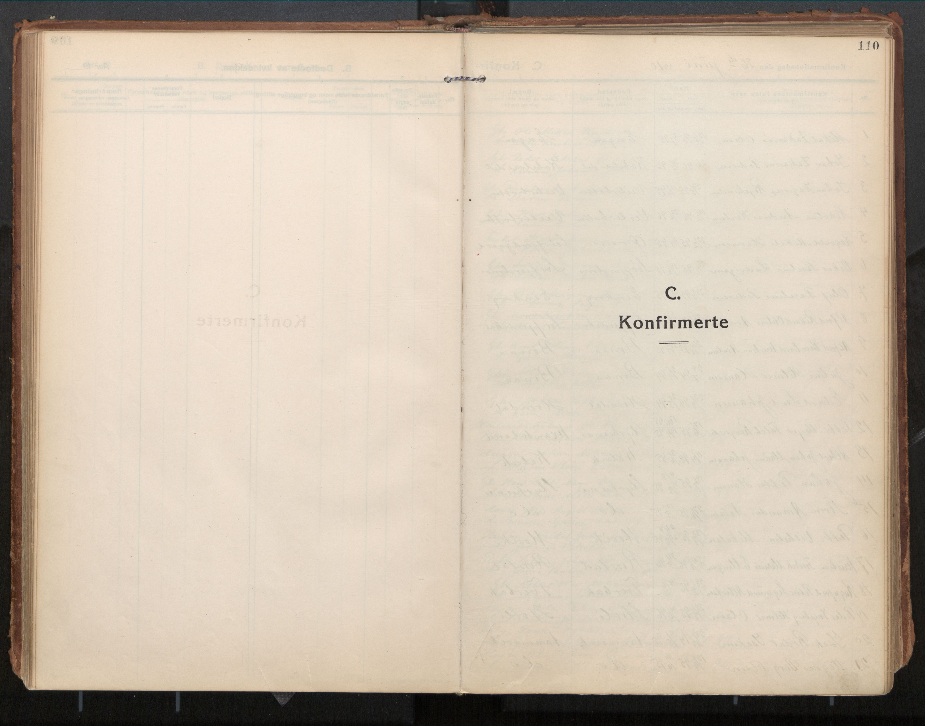 Ministerialprotokoller, klokkerbøker og fødselsregistre - Nordland, SAT/A-1459/854/L0784: Parish register (official) no. 854A07, 1910-1922, p. 110