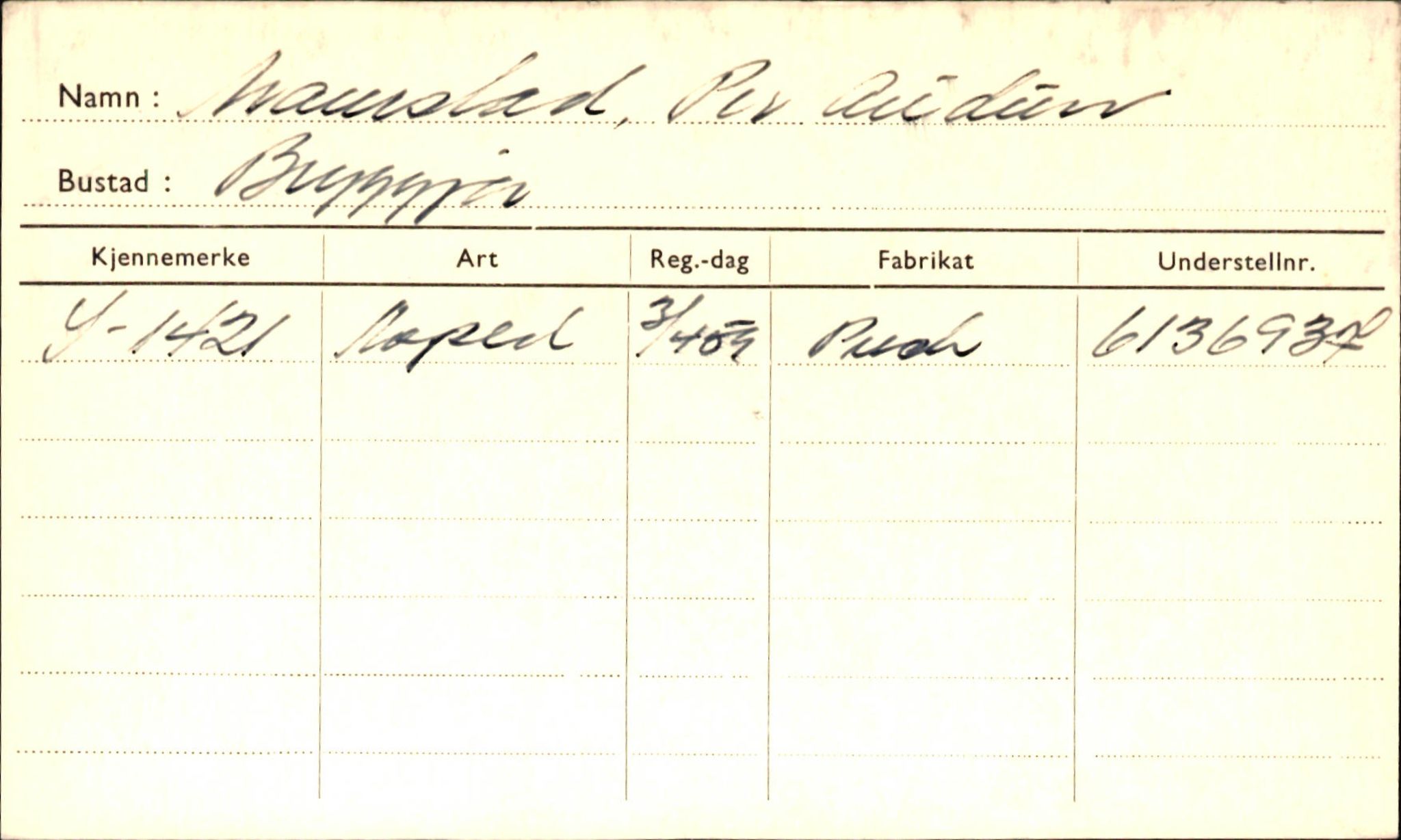 Statens vegvesen, Sogn og Fjordane vegkontor, AV/SAB-A-5301/4/F/L0001D: Eigarregister Fjordane til 1.6.1961, 1930-1961, p. 571