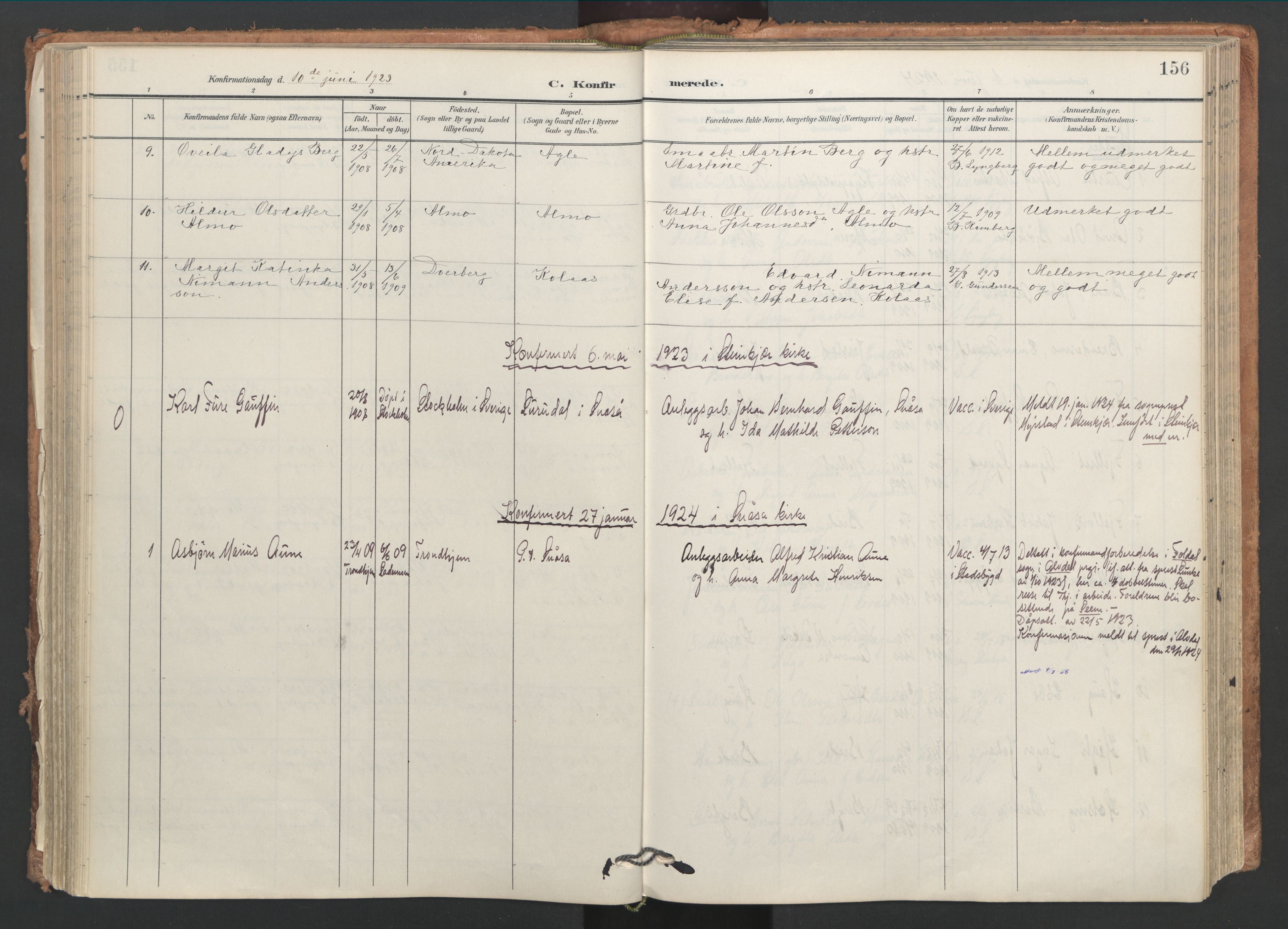 Ministerialprotokoller, klokkerbøker og fødselsregistre - Nord-Trøndelag, SAT/A-1458/749/L0477: Parish register (official) no. 749A11, 1902-1927, p. 156