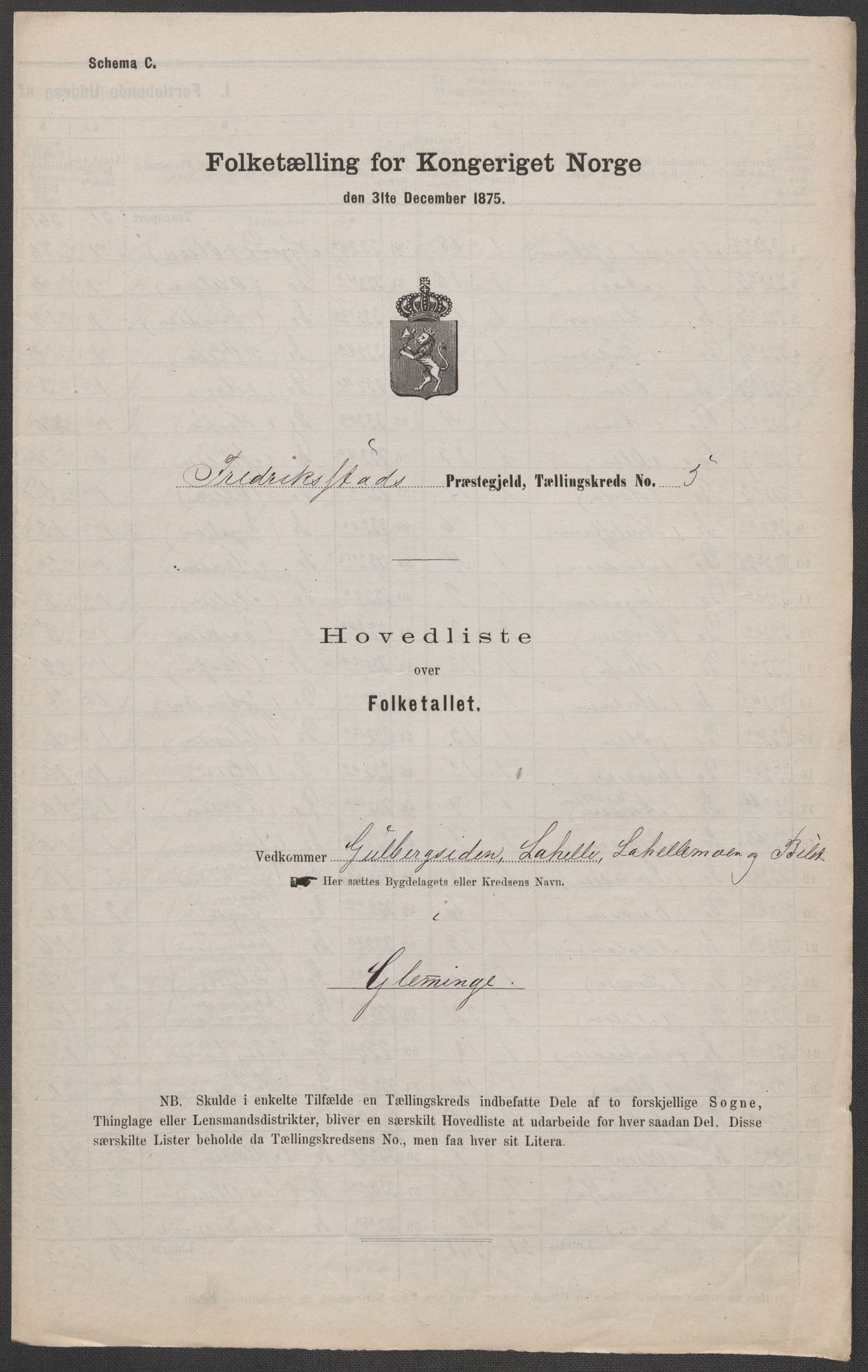 RA, 1875 census for 0132L Fredrikstad/Glemmen, 1875, p. 22