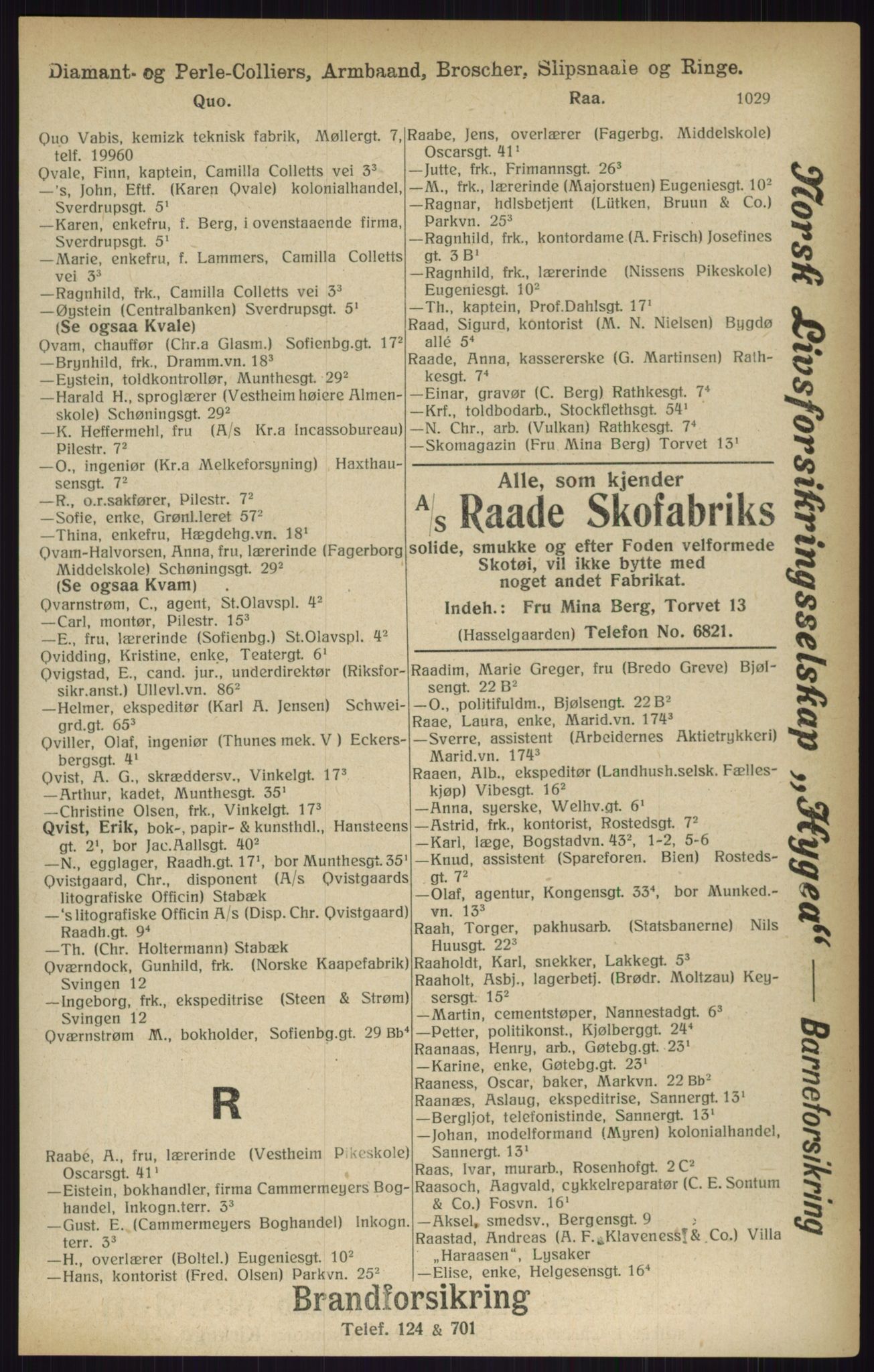 Kristiania/Oslo adressebok, PUBL/-, 1916, p. 1029