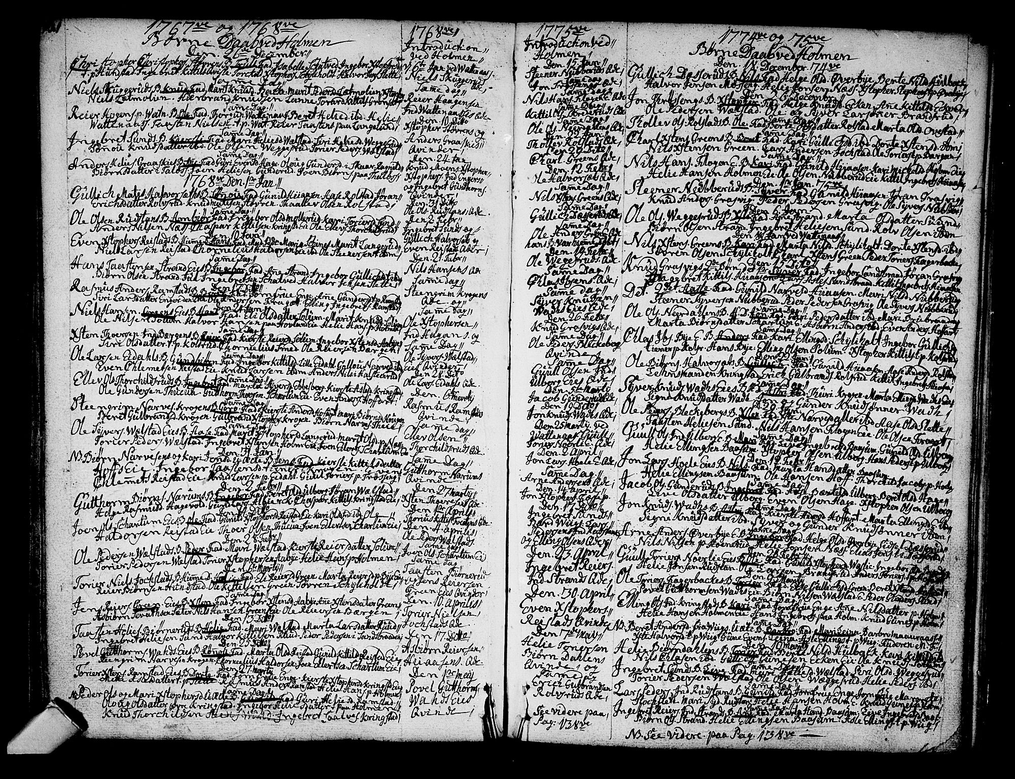 Sigdal kirkebøker, SAKO/A-245/F/Fa/L0001: Parish register (official) no. I 1, 1722-1777, p. 131-132
