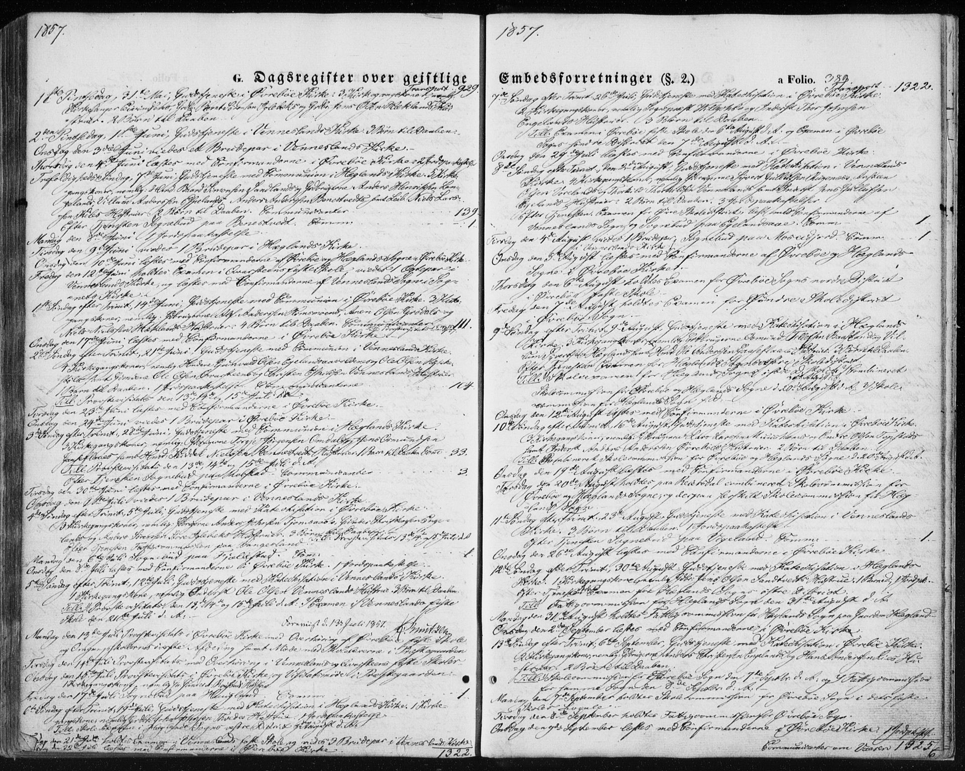 Vennesla sokneprestkontor, SAK/1111-0045/Fa/Fac/L0007: Parish register (official) no. A 7, 1855-1873, p. 389