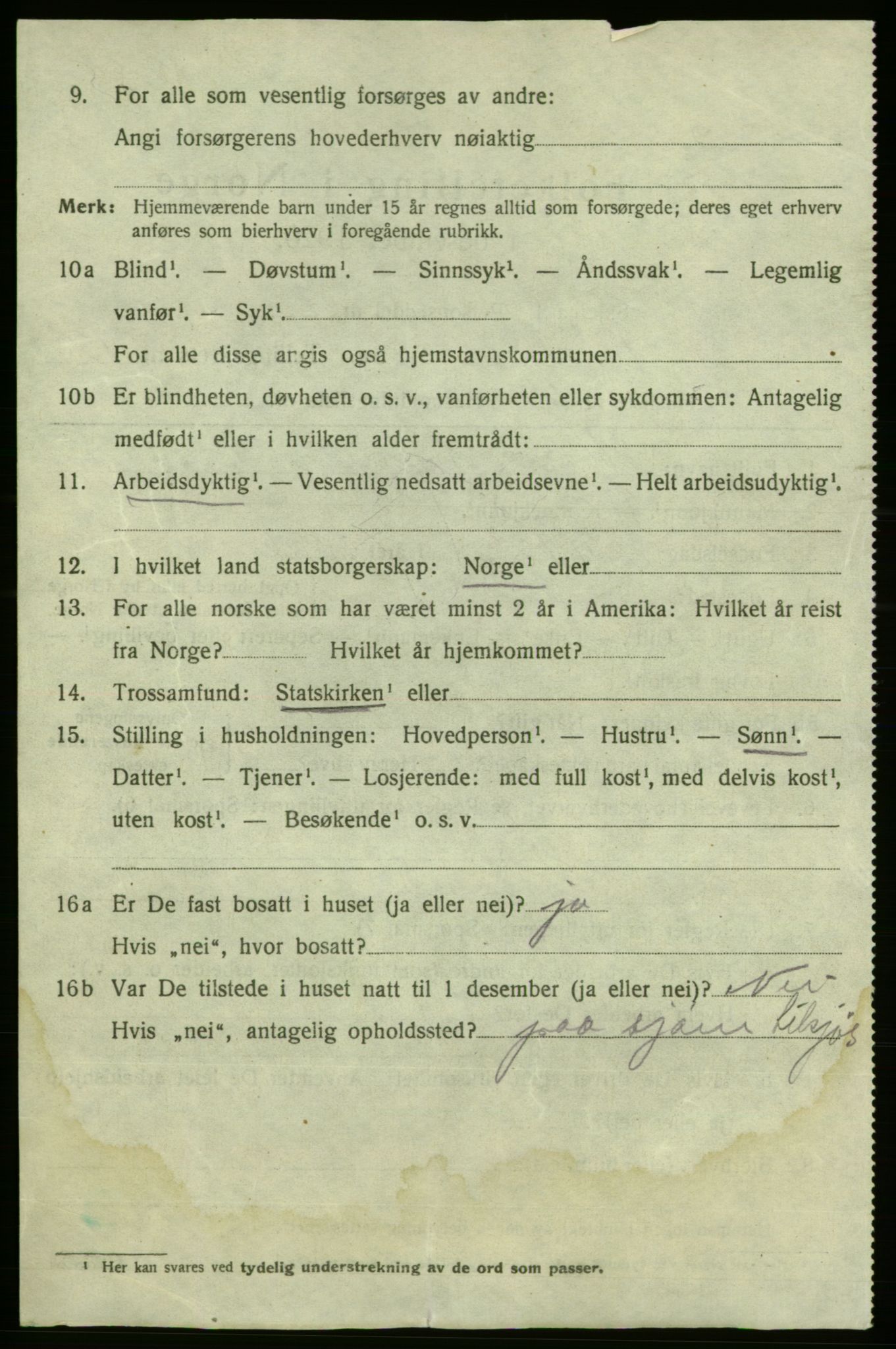 SAO, 1920 census for Fredrikshald, 1920, p. 22143