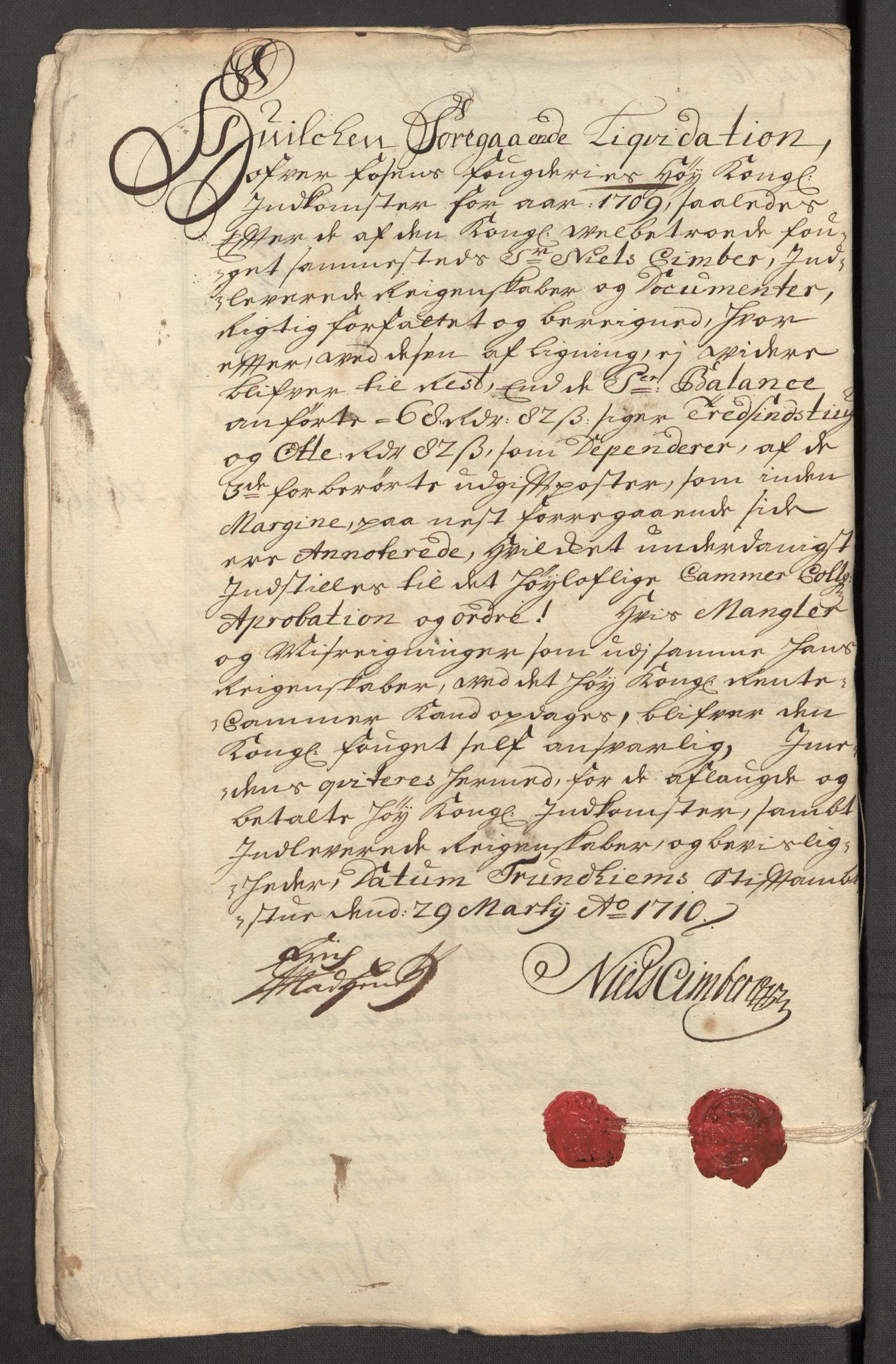 Rentekammeret inntil 1814, Reviderte regnskaper, Fogderegnskap, RA/EA-4092/R57/L3858: Fogderegnskap Fosen, 1708-1709, p. 213
