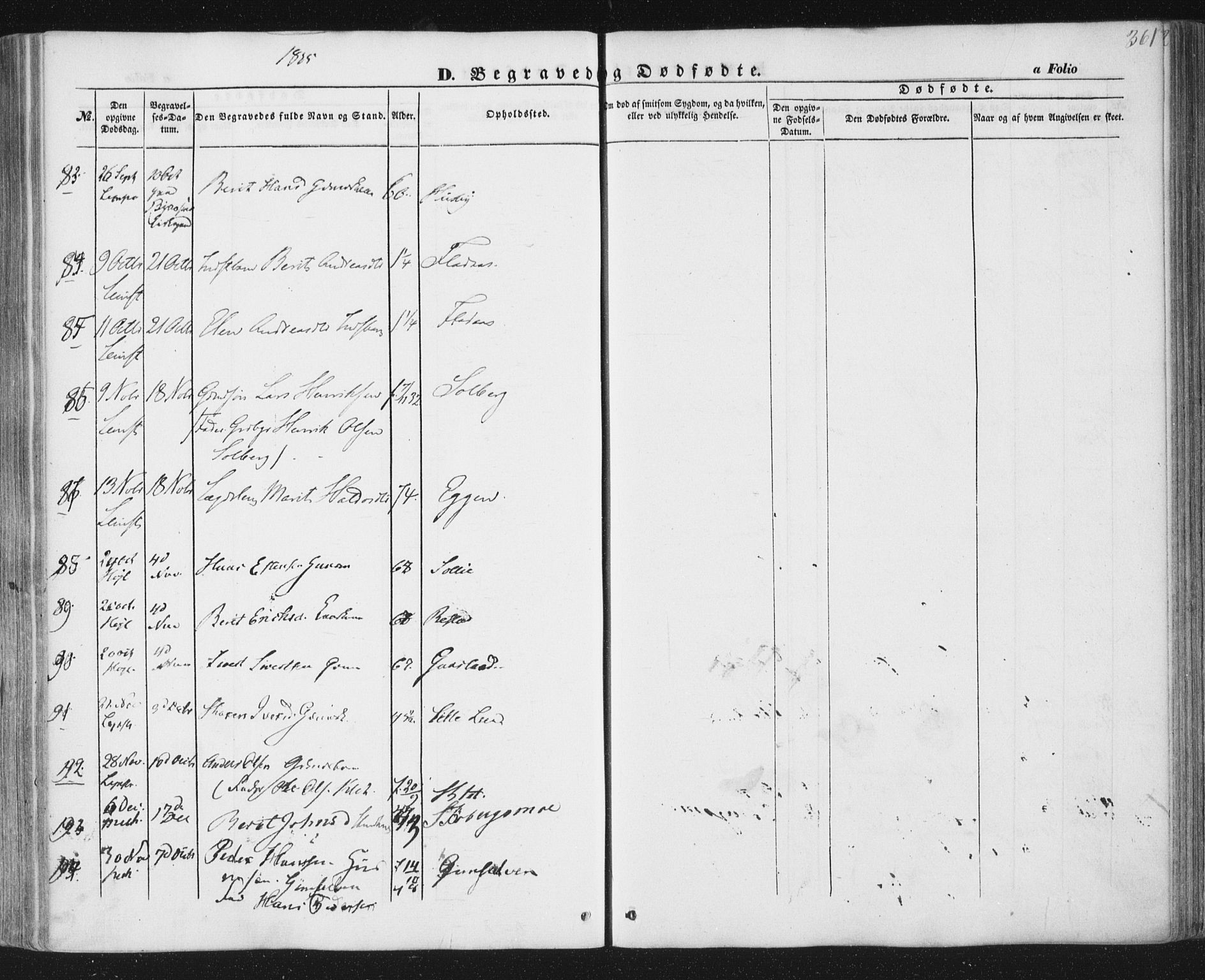 Ministerialprotokoller, klokkerbøker og fødselsregistre - Sør-Trøndelag, SAT/A-1456/691/L1076: Parish register (official) no. 691A08, 1852-1861, p. 361