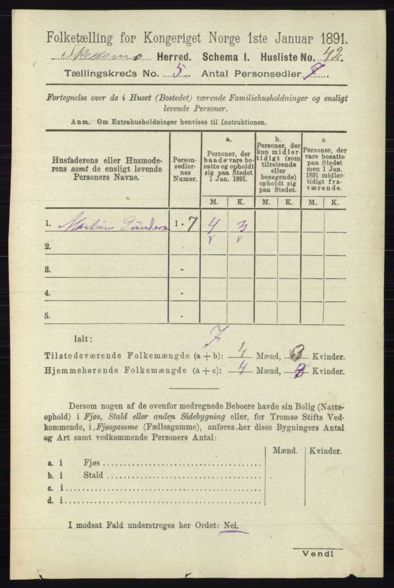 RA, 1891 census for 0231 Skedsmo, 1891, p. 2287