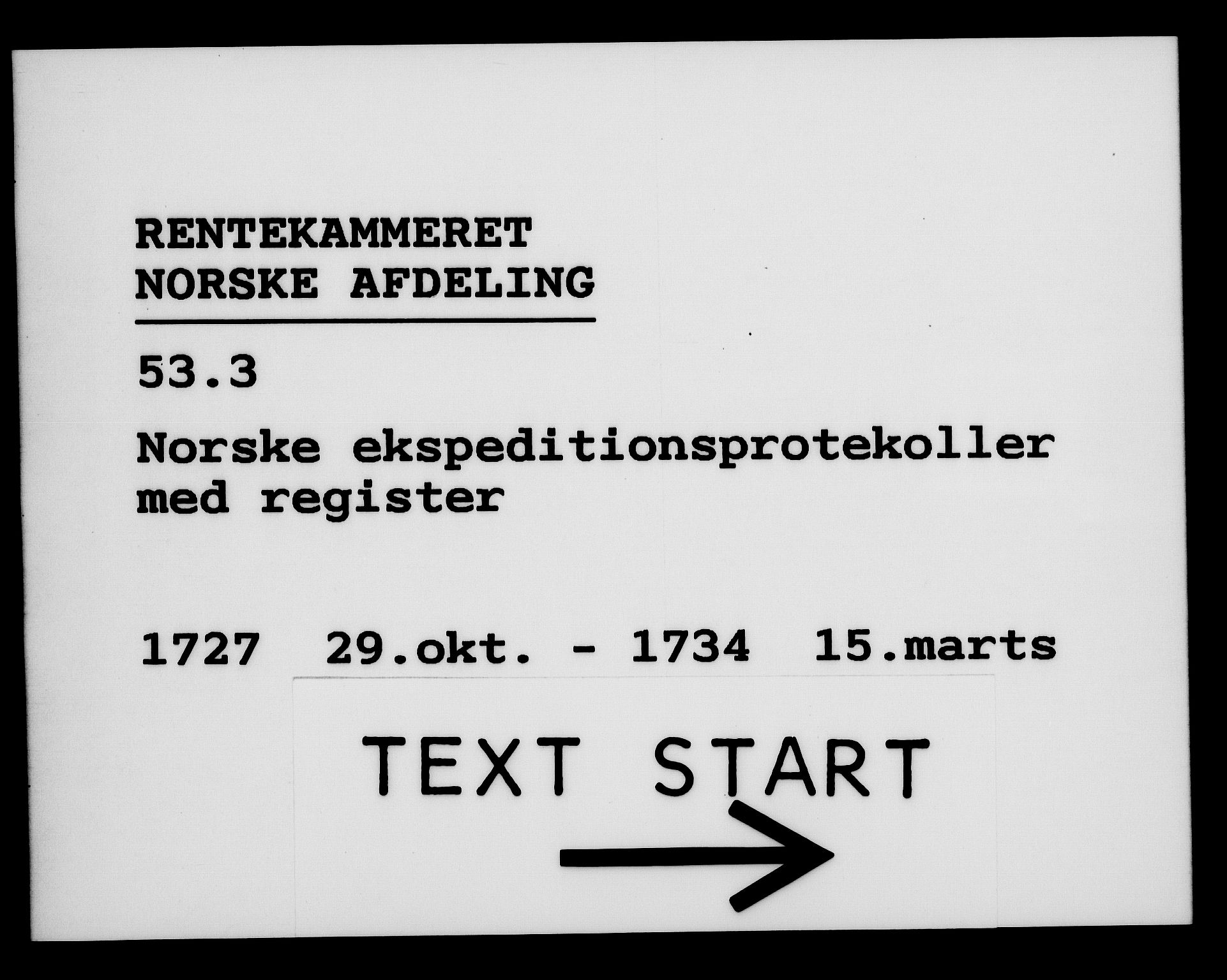 Rentekammeret, Kammerkanselliet, AV/RA-EA-3111/G/Gg/Gga/L0003: Norsk ekspedisjonsprotokoll med register (merket RK 53.3), 1727-1734