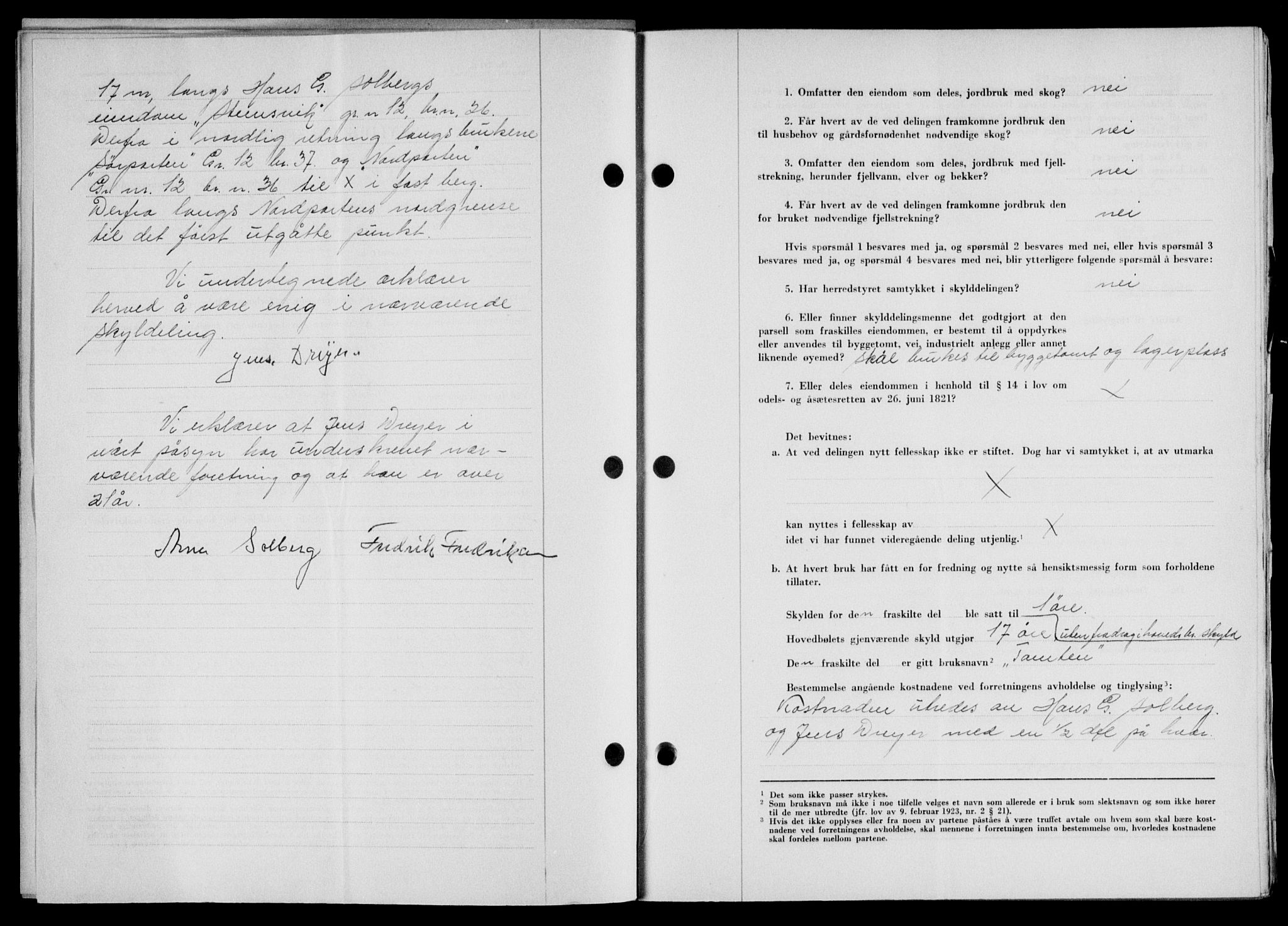 Lofoten sorenskriveri, SAT/A-0017/1/2/2C/L0020a: Mortgage book no. 20a, 1948-1949, Diary no: : 2964/1948