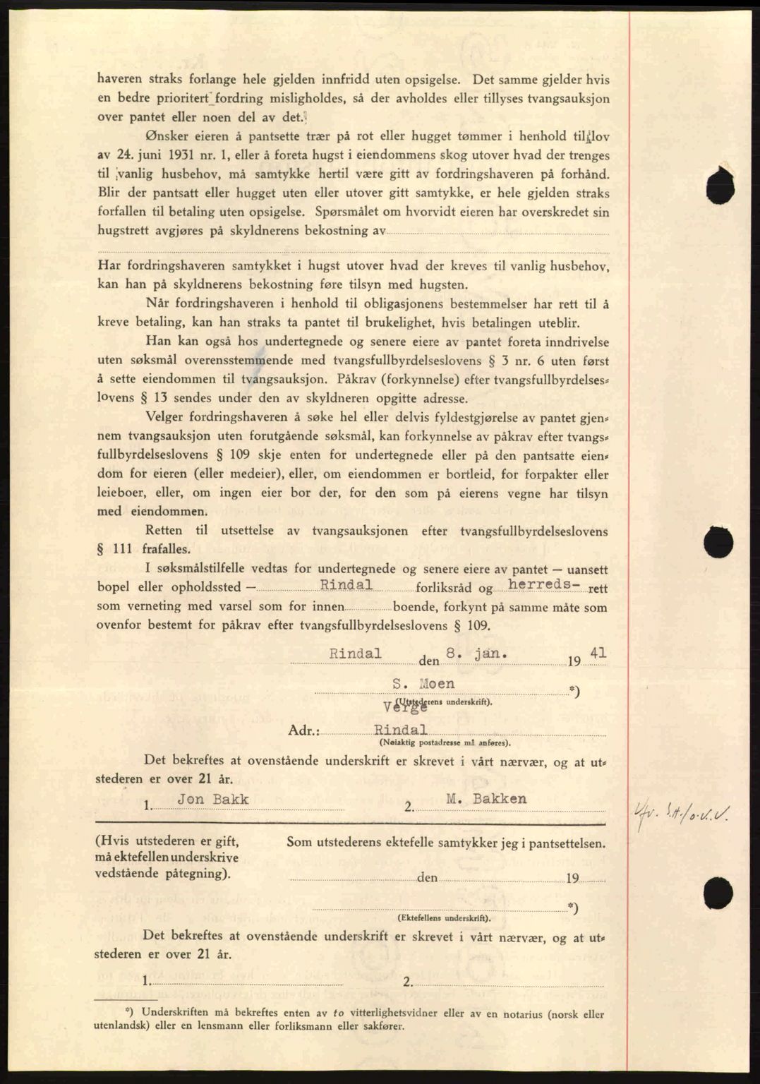 Nordmøre sorenskriveri, AV/SAT-A-4132/1/2/2Ca: Mortgage book no. B87, 1940-1941, Diary no: : 479/1941