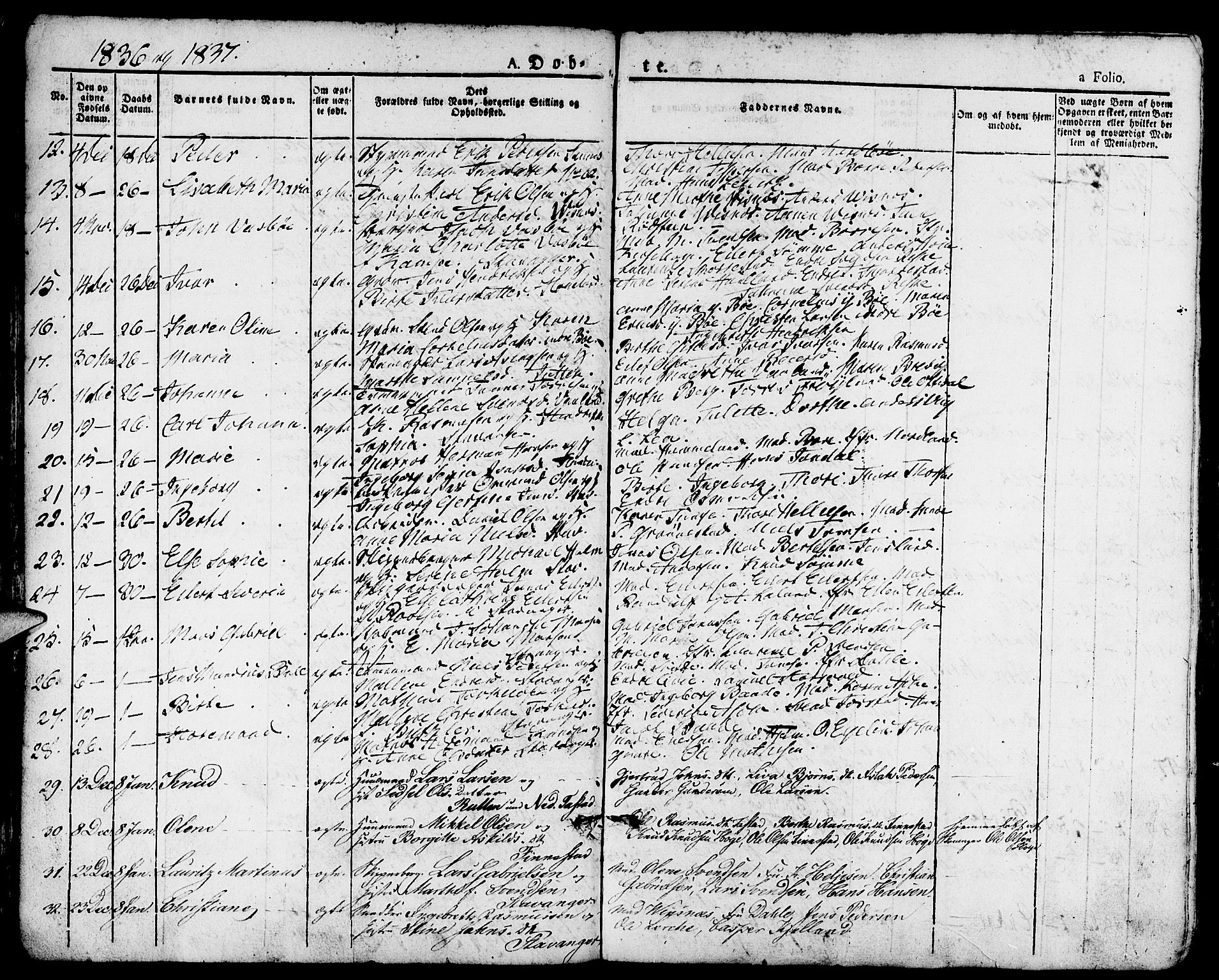 Domkirken sokneprestkontor, AV/SAST-A-101812/001/30/30BA/L0011: Parish register (official) no. A 11, 1832-1856