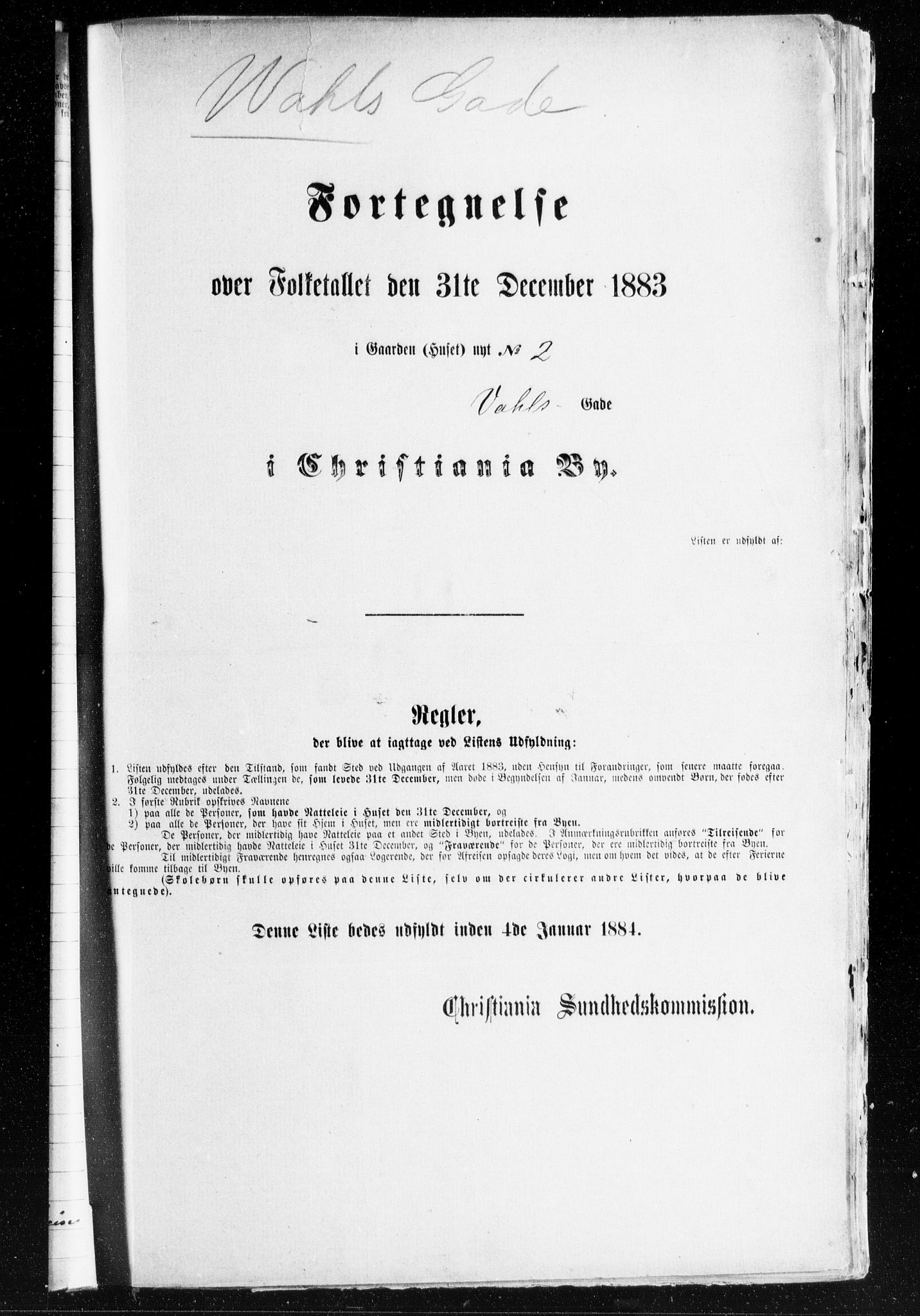 OBA, Municipal Census 1883 for Kristiania, 1883, p. 5190