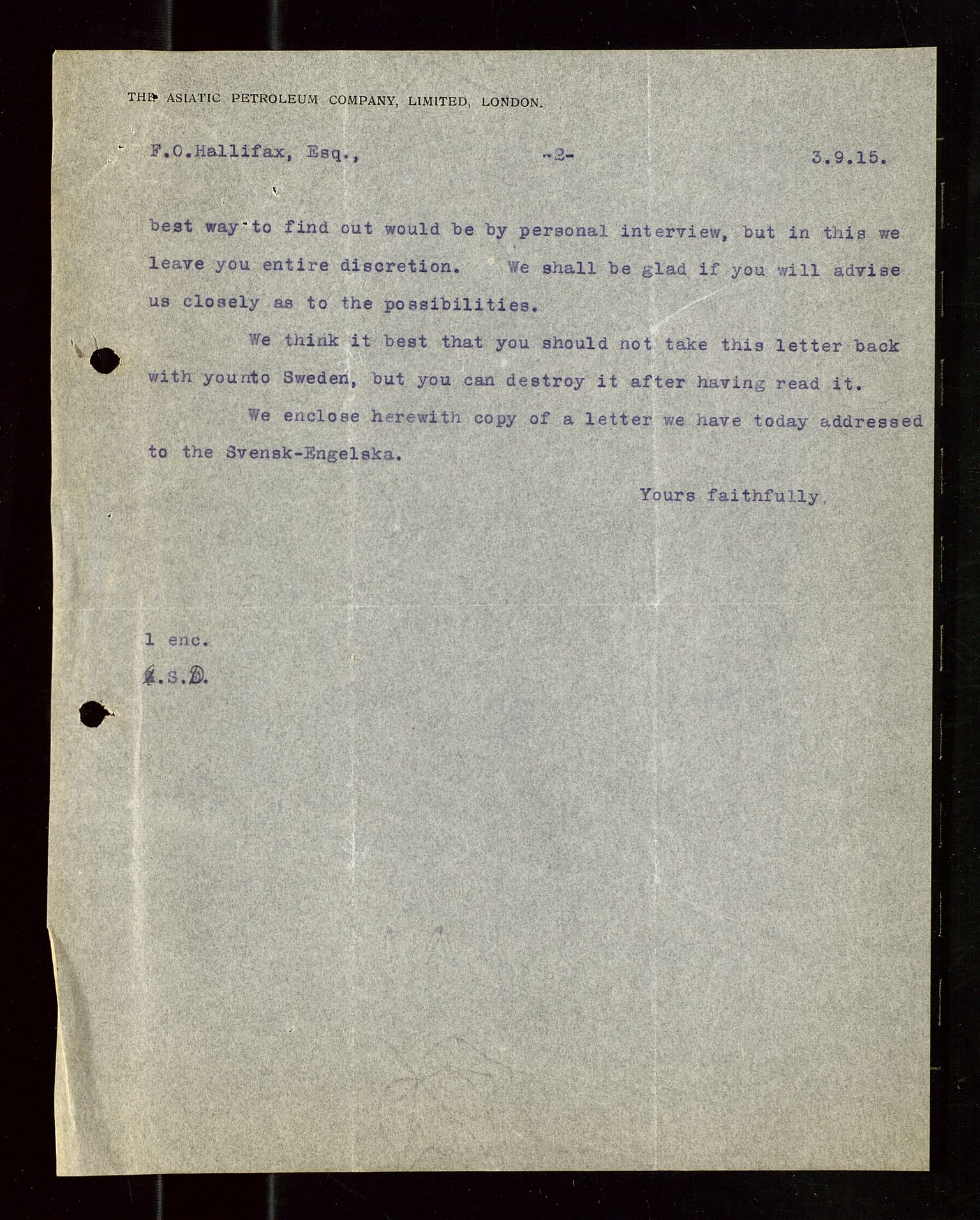 Pa 1521 - A/S Norske Shell, SAST/A-101915/E/Ea/Eaa/L0019: Sjefskorrespondanse, 1917, p. 24